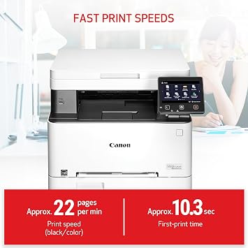 Canon Color imageCLASS MF652Cw - Wireless Laser Printer, Multifunction with Scanner, Copier, Mobile Ready, 22 PPM Color, White