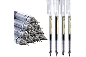 Matador Ballpoint Pens - Liquid Ink, 0.5mm Fine Point Black Pens for...