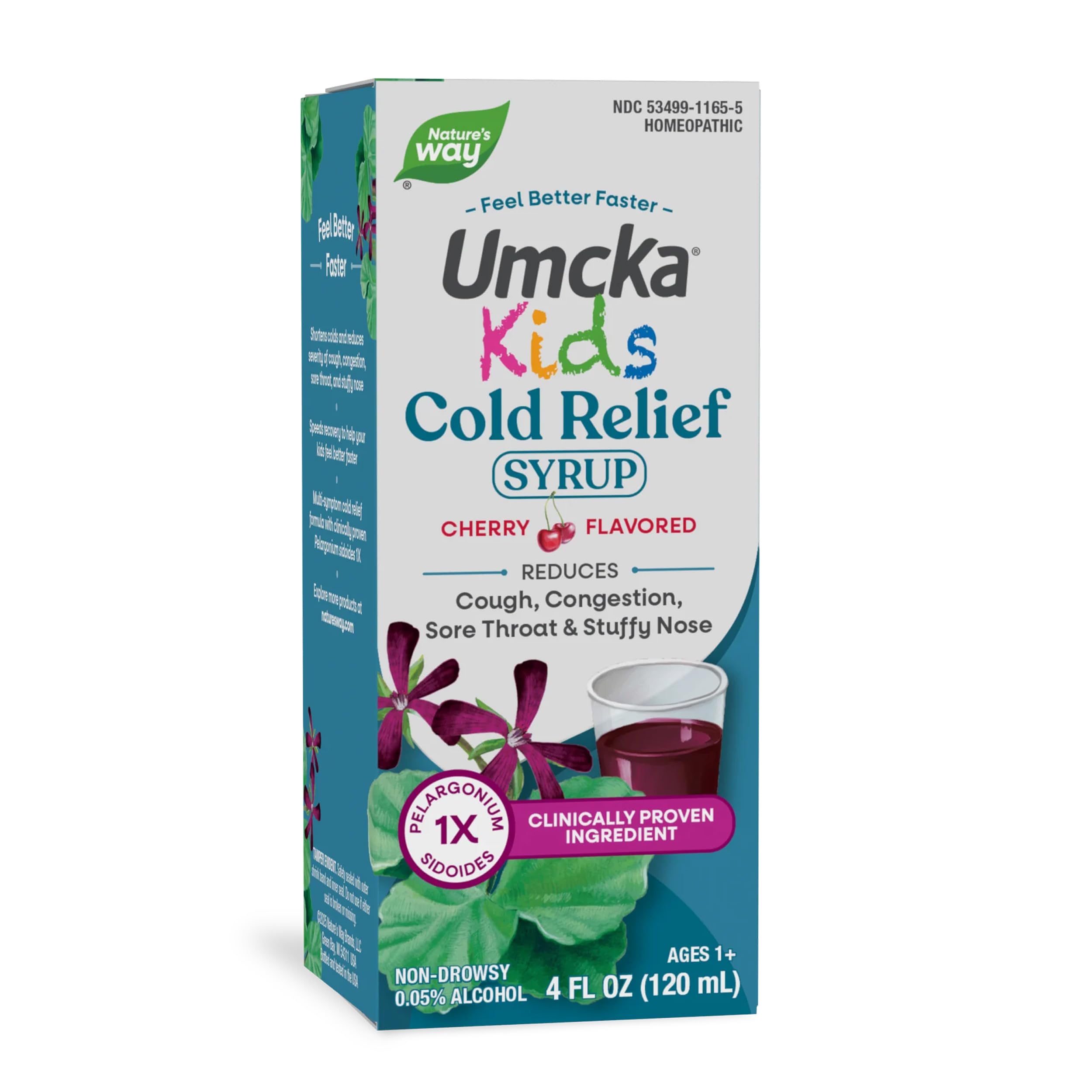 Nature's Way Umcka Kids Cold Relief Syrup, Homeopathic Formula, 4 Fl Oz