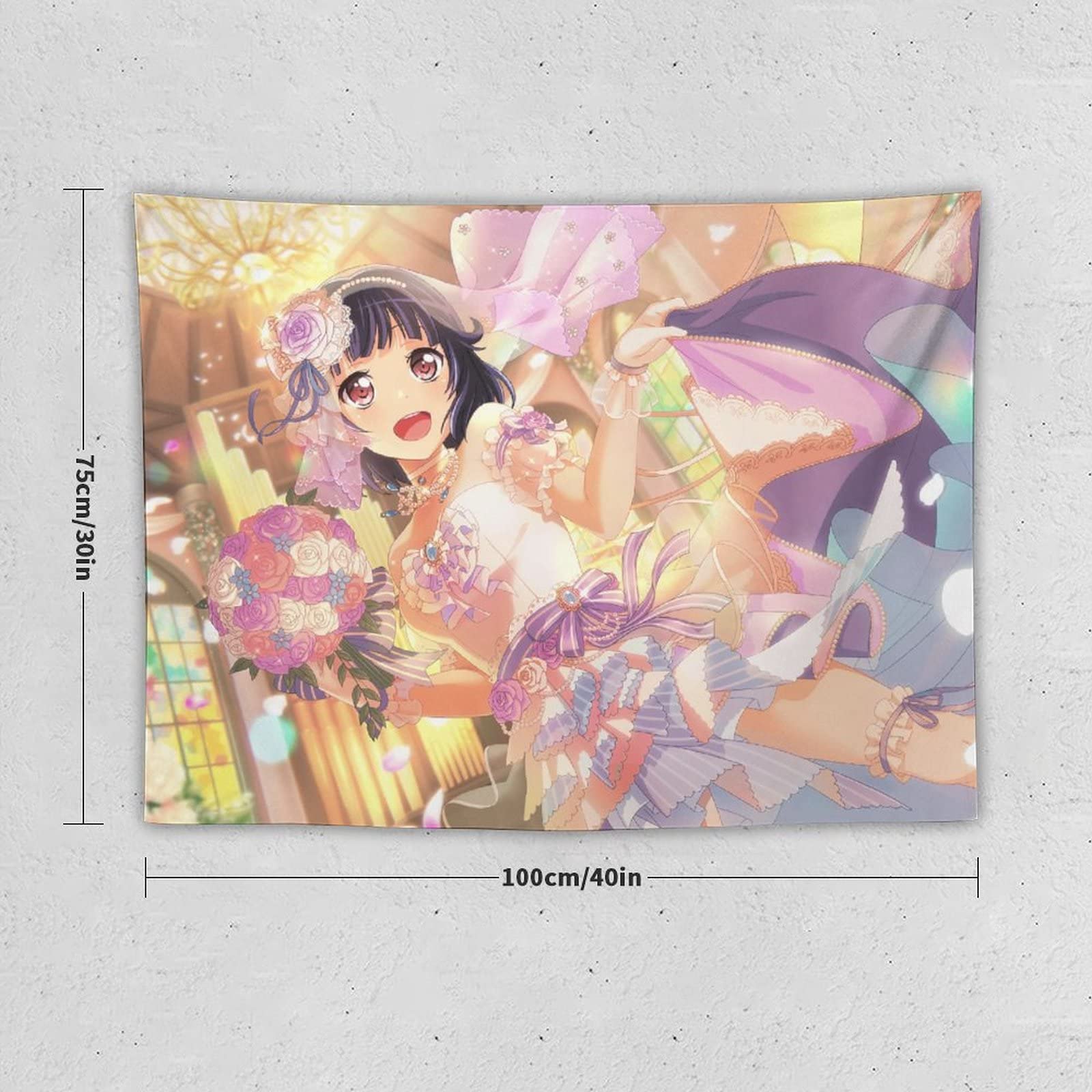 Amazon.co.jp: バンドリ！牛込 りみ タペストリー かわいいアニメ柄 壁 
