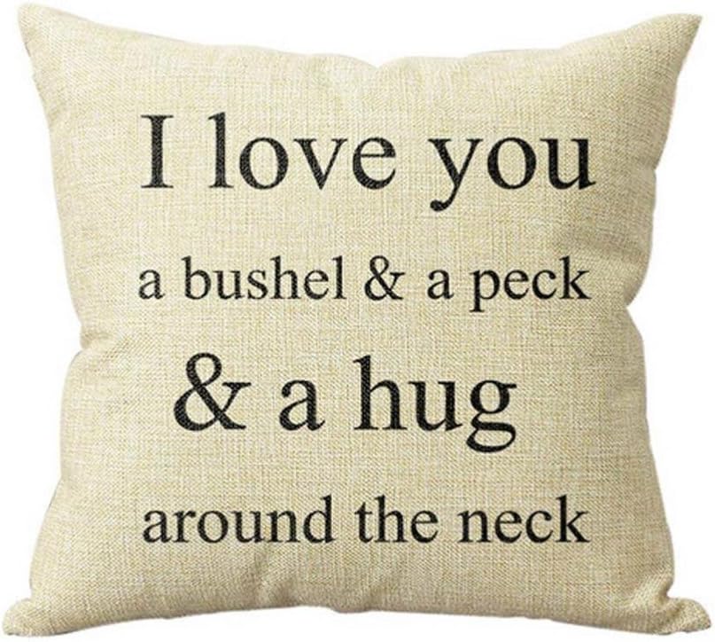 OUBAO I Love You A Bushel And A Peck Sofa Bed Home Decor Pillow Case