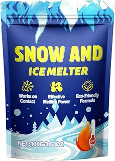 Car Ice Melter Agent, 100g Fast Melting Transparent Liquid, Snow Melt Liquid for Car Window, for Winter Driving Auto Trucks SUVs Vehicles Outdoor Camping Picnic