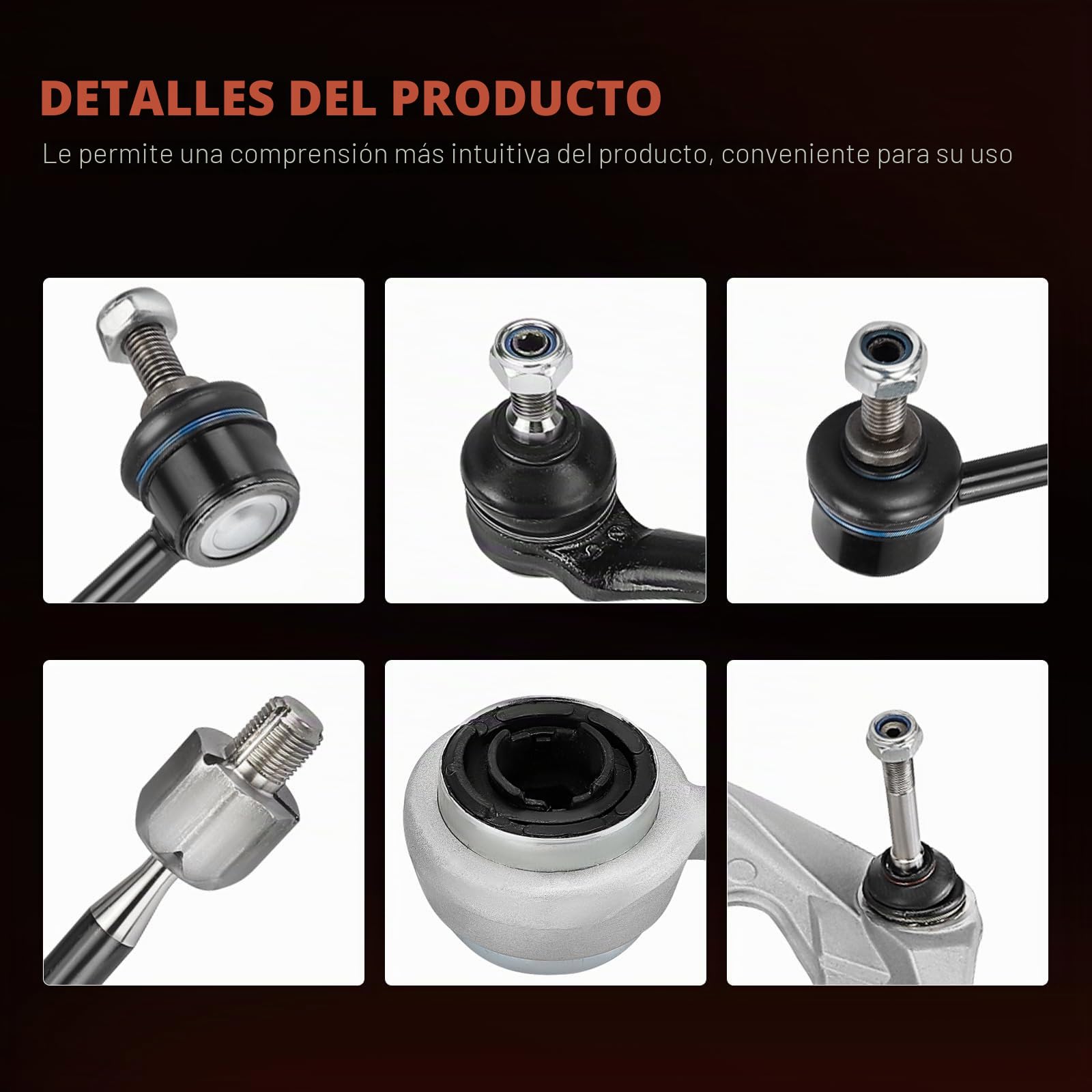 Frankberg 8x Juego de brazos transversales Compatible con Serie 3 Compact E46 Serie 3 Touring E46 Serie 3 E46 Serie 3 cabrio E46 Z4 R.o.a.d.s.t.e.r E85 Replace# H134329