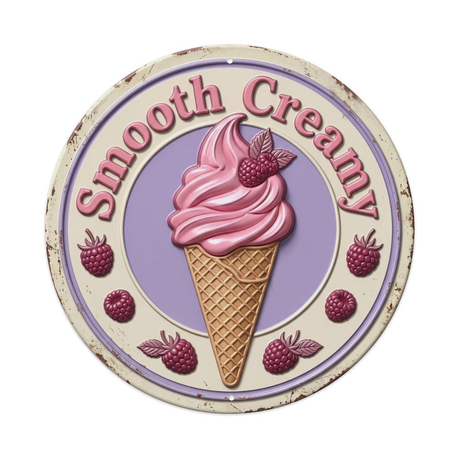 Smooth Creamy Classic Scoop Metal Tin Sign