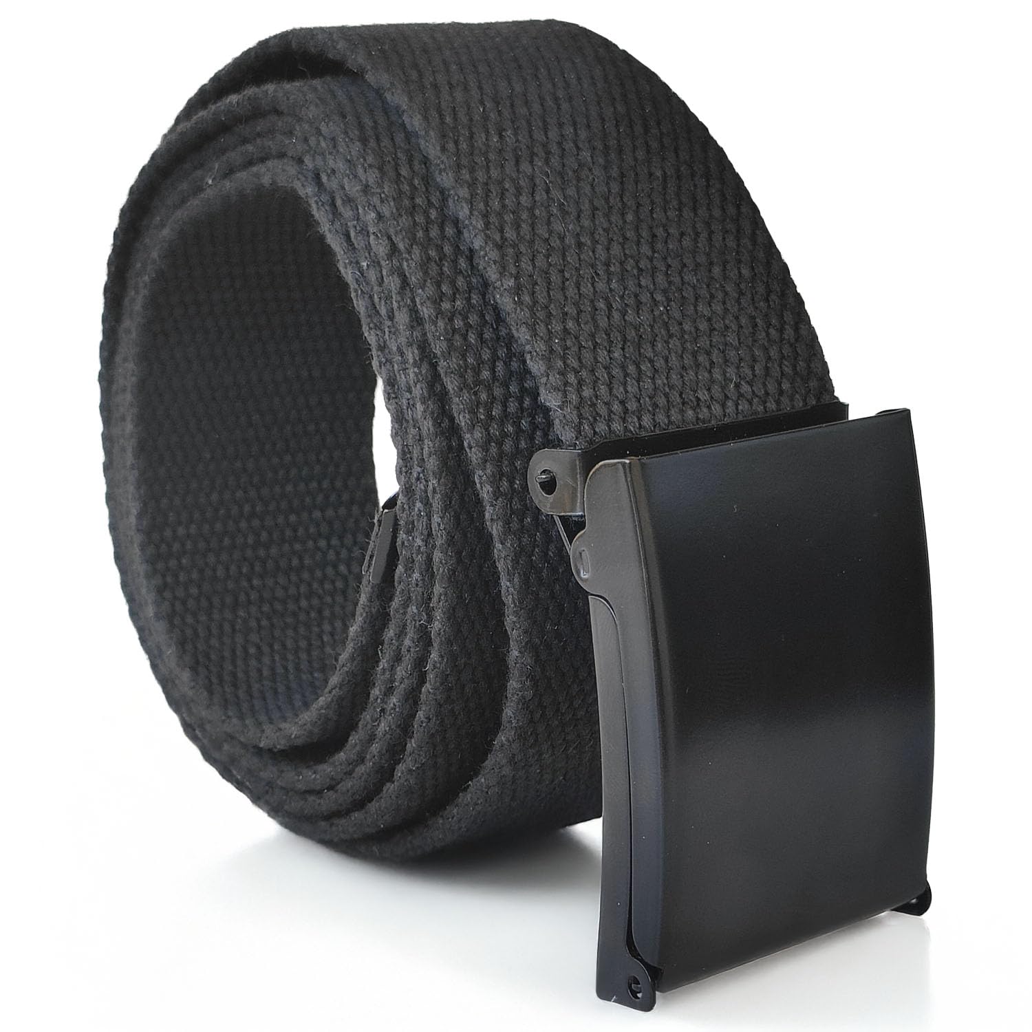 SHAVIT Mens Belt Casual Work Belts for Men - Mens Holeless Fully Adjustable - Canvas Web Cloth Fabric