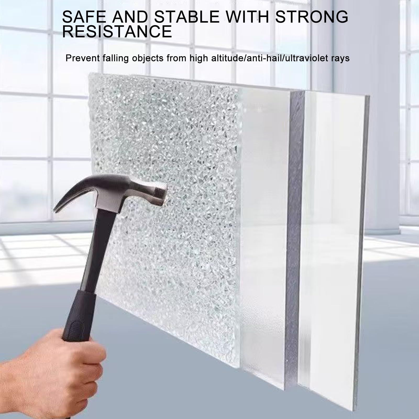 Policarbonato Placas Transparente Planchas Transparentes Tejados 1.5MM Protección UV Paneles de Techo Transparente PVC planchas Techo de marquesina para Exteriores(Clear,150x200cm)
