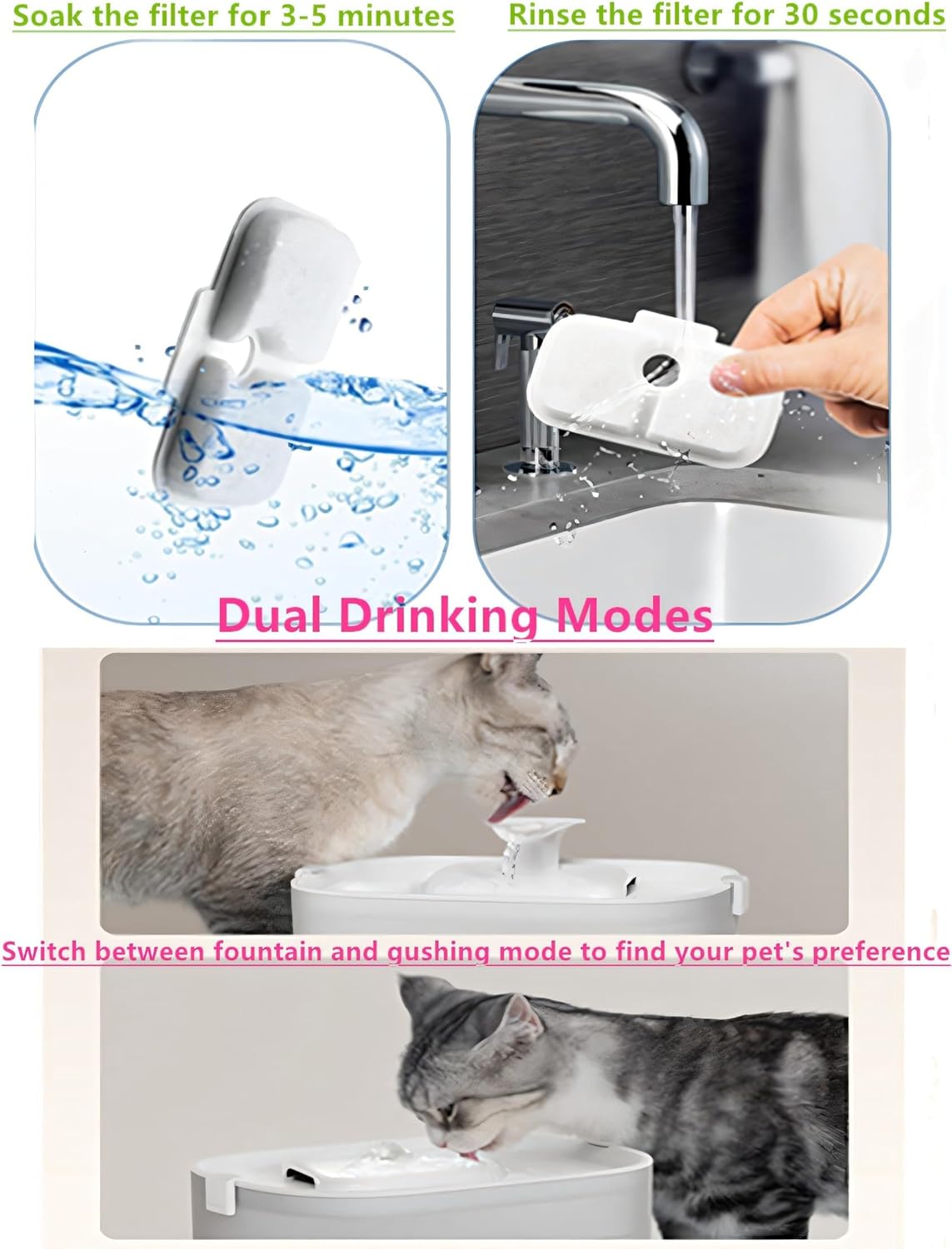 Pack of 20 Premium Replacement Filters Compatible With PETLIBRO® PLWF005/PLWF105/PLWF115, Upgrade Replacement Filters Fit Pet libro Pet Water Fountain, Easy to Install