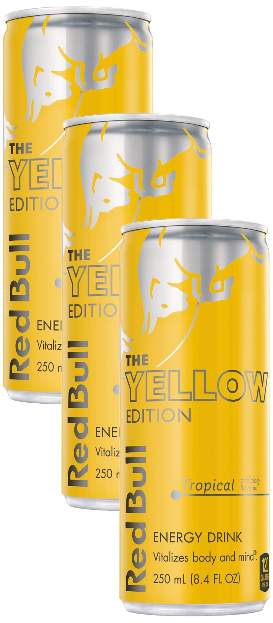 Red BullTropical Yellow Edition Energy Drink, 8.4 Fl Oz Can (Pack of 3)