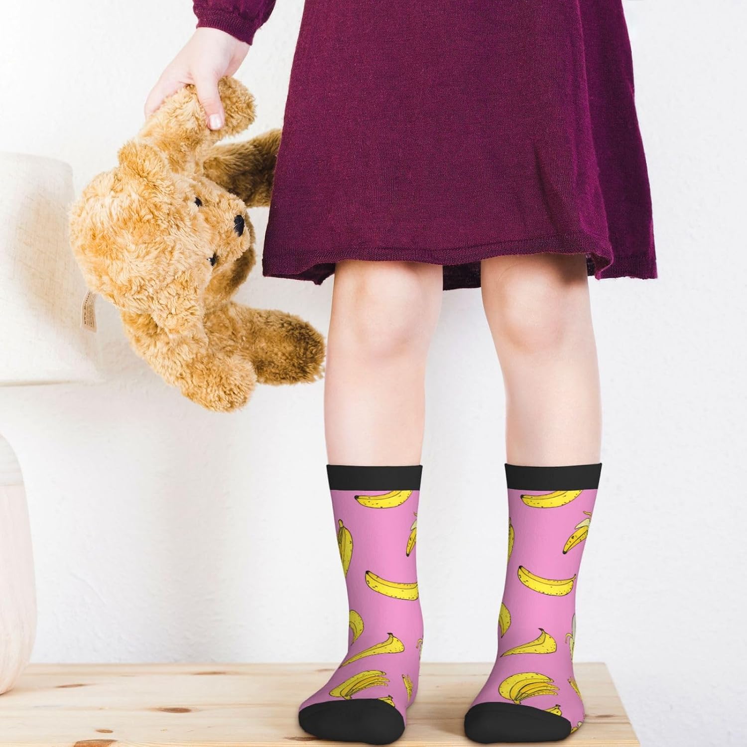 Kids Soccer Socks Boys Girls Child Cute Youth Funny Sport Athletic Crew Over the Calf Socks for Running Softball