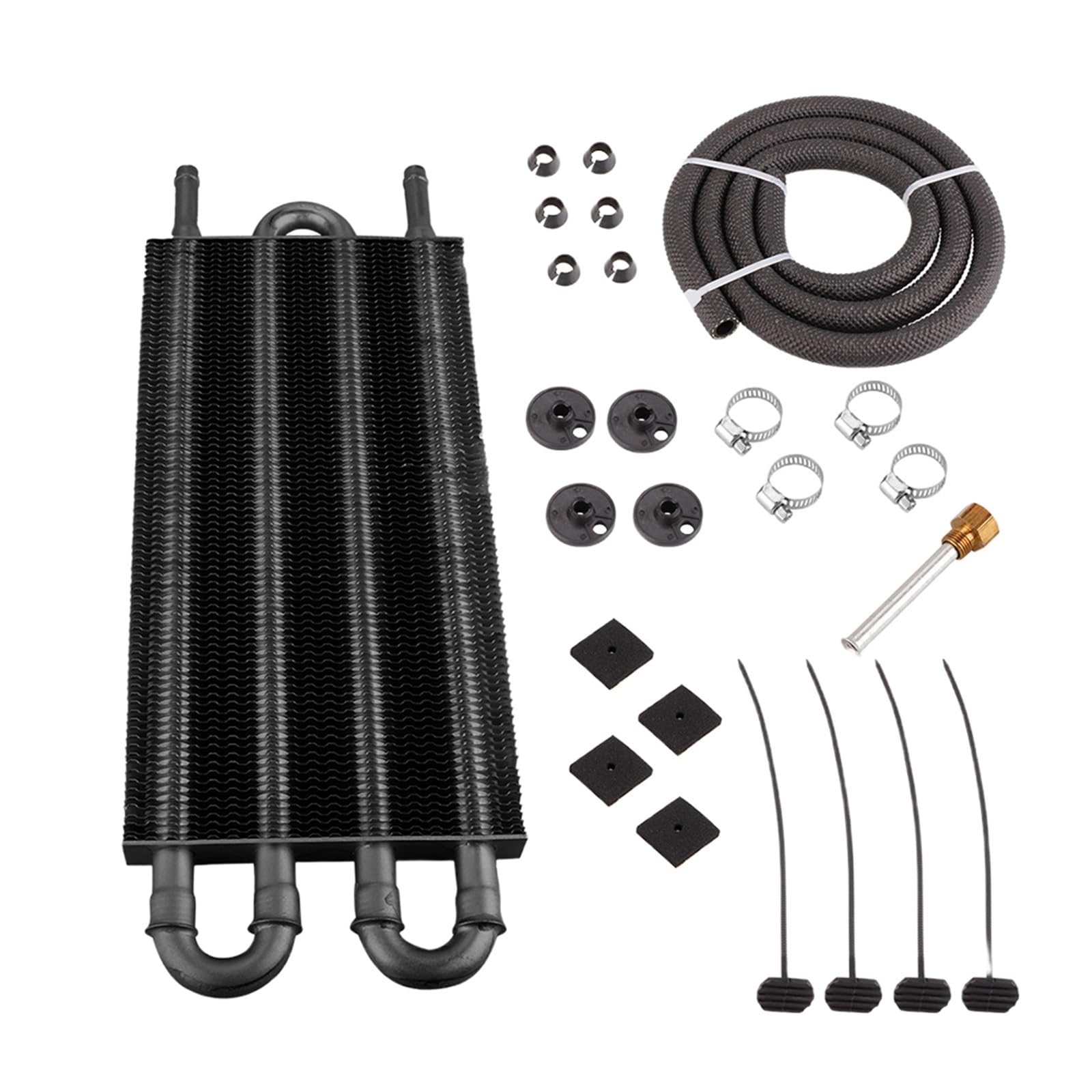 HYUUGA 4 Row 6 Row 8 Row Transmission Fluid Cooler Auto Manual Radiator Aluminum Transmission Radiator Car Modified Accessories (Color : 4 Row)