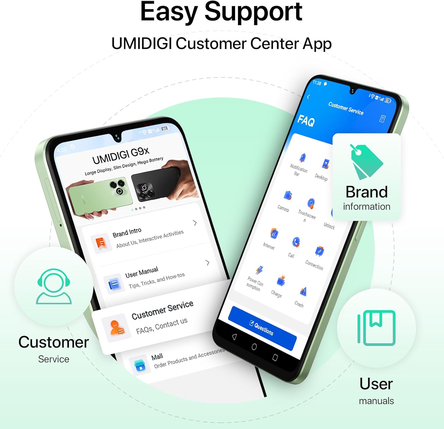 UMIDIGI G9x Unlocked Cell Phones Canada 2025, 6.75" HD+ 90Hz Display Smartphone,8(4+4) GB+64GB 2TB Octa-Core Processor Android 14,5000mAh,Show captions,3.5mm Jack&FM Radio,Face Unlock,Dual SIM,GPS - Image 6