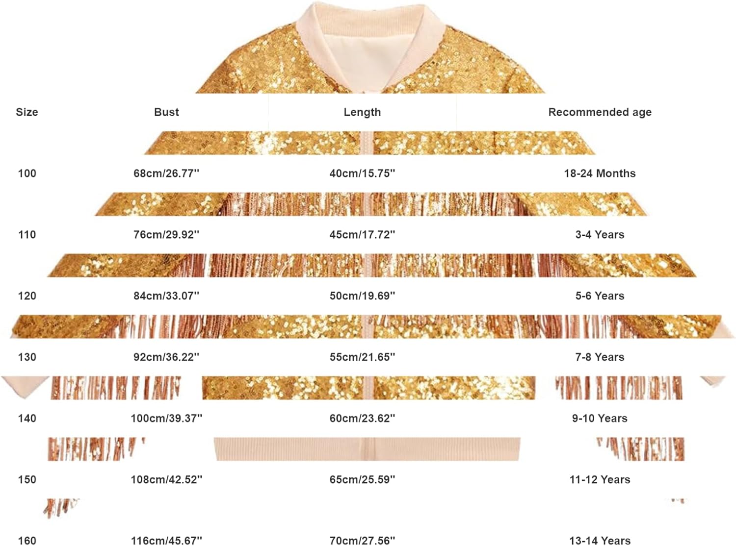 Girls Sequin Jacket Sparkly Formal Birthday Dance Party Long Sleeve Sweatshirt Lightweight Glitter Zipper Top Clothes