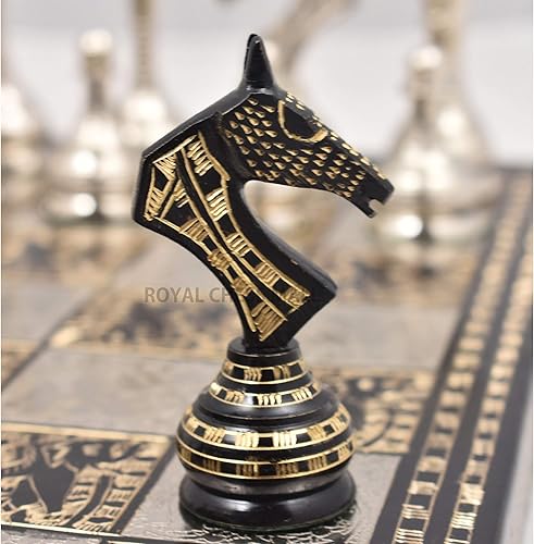 Miniatura 5 de Juego de piezas y tablero de ajedrez de metal hecho a mano de la serie soviética rusa con caja de almacenamiento de terciopelo, juego de ajedrez de