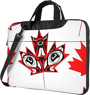 [Rtjbsdt] ノートパソコン保護ケース、軽量で持ち運びに便利、内ポケット、持ち運びハンドル、ショルダーストラップ付き、男女兼用。（カナダ国旗、ネイティブカナダメープルリーフ、Citizen-01）