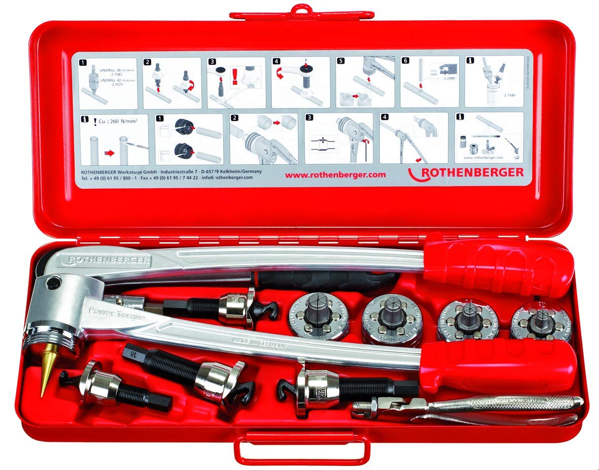 Rothenberger 12604 Rolock Expanding/Extracting Combi Kit, 1/2-5/8-7/8-1.1/8"
