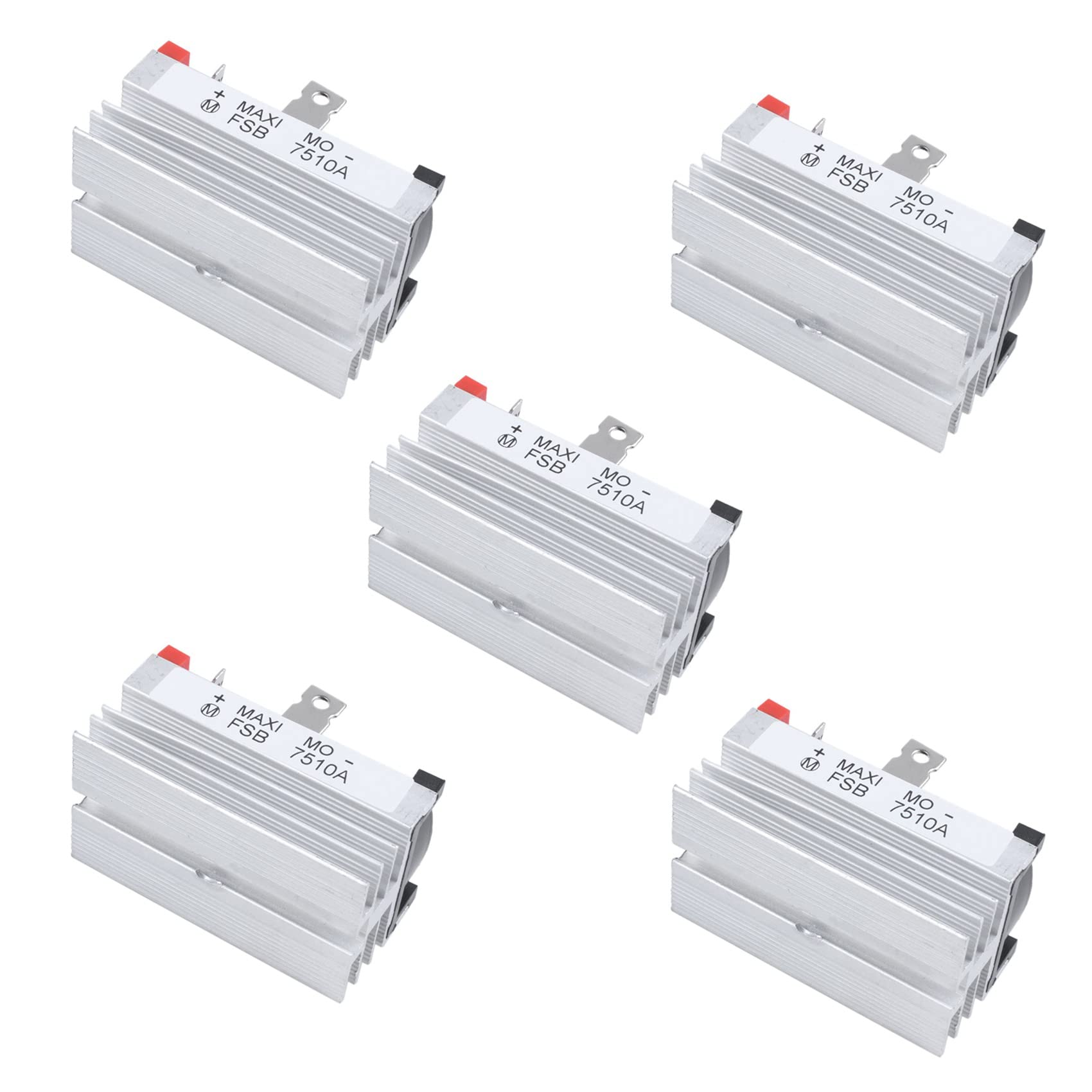 Jnchdghwa 5X Aluminum Heatsink Base Single Phase Bridge Rectifier Diode 75A 1000V
