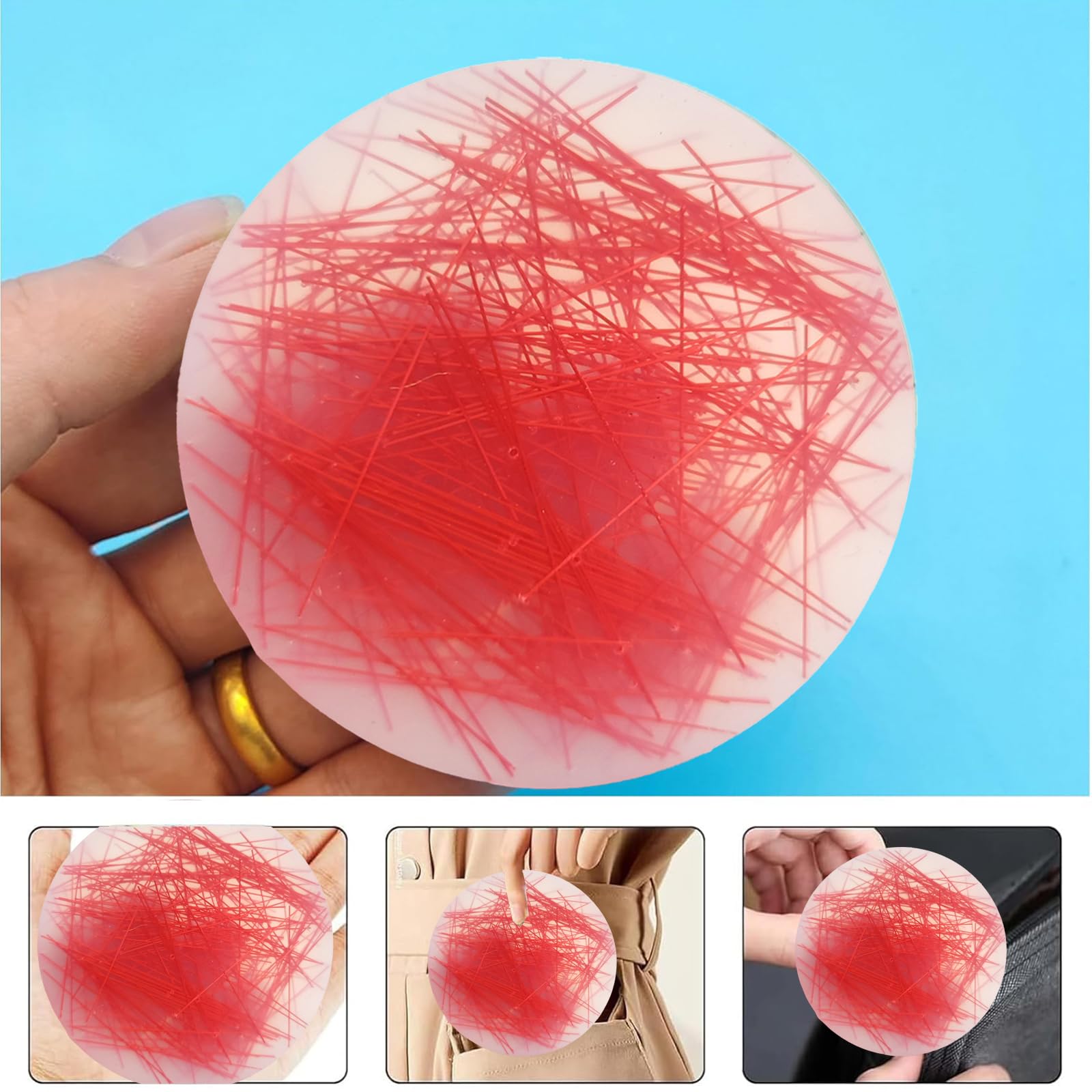 Picky Pad, Pick Pads, Picking Fidget Toys with Red Strings and Flat Clips - Image 4