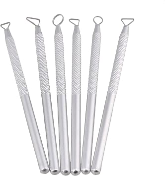 Carving Clay for Clay Detailing Pumpkin Carving/Detailing Tools,Solid Lightweight Aluminum Handle Mini Ribbon Sculpting Tool Set Pack of 6
