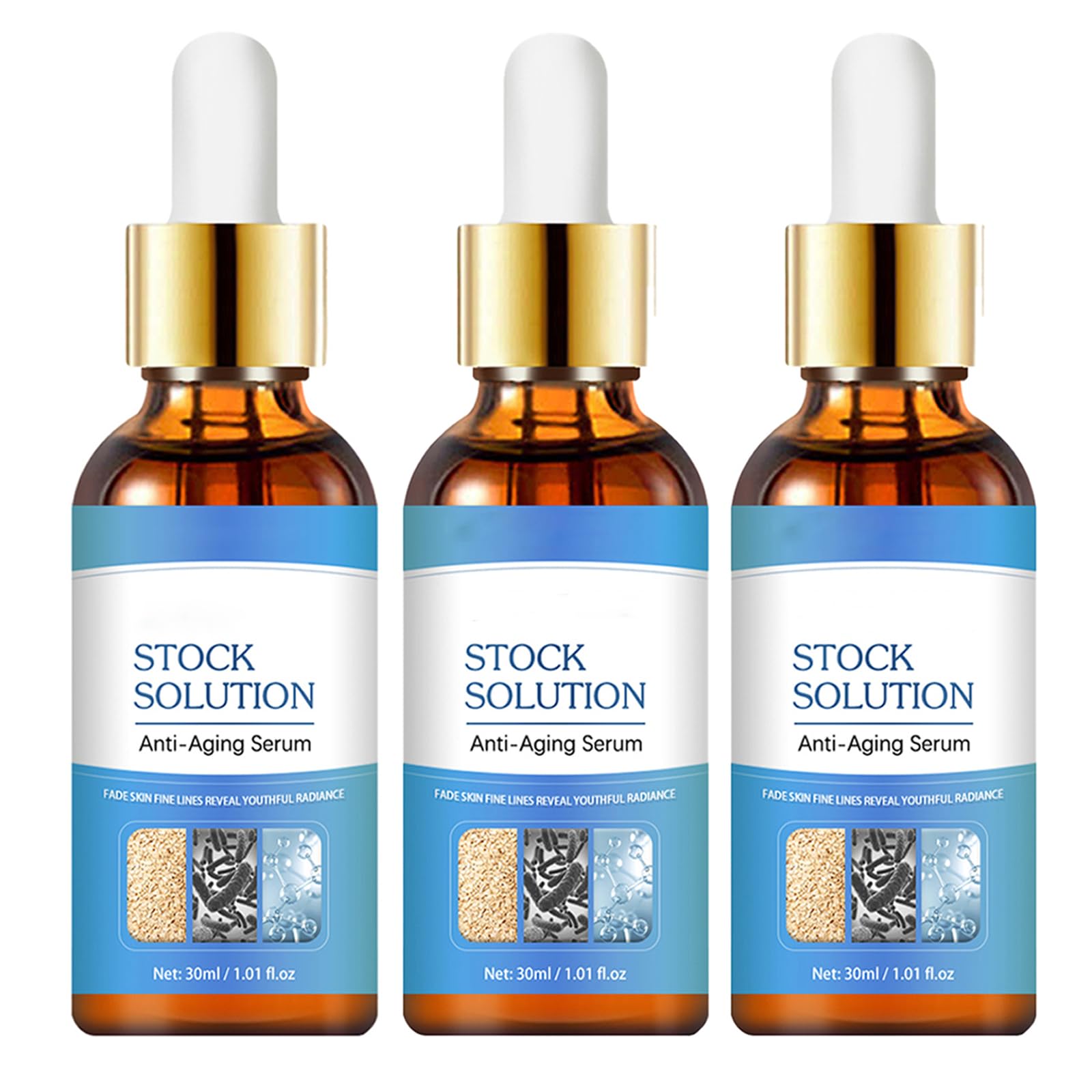 Stock Solution, Face Serum UK, Collagen Serum for Face, In A Bottle, Stock Solution Anti Aging Serum, Reduce Fine Lines,Wrinkles, Boost Collagen(3PCS)