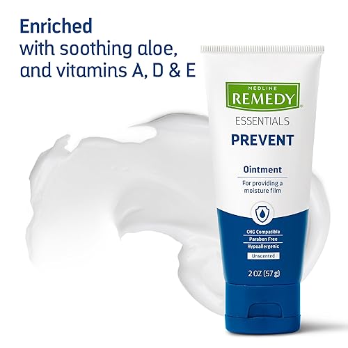 Miniatura 10 de Medline Remedy Essentials Ungüento (tubo de 7 onzas), 12 unidades, sin perfume, película hidratante transpirable, aloe, vitaminas A, D y E, cuidado