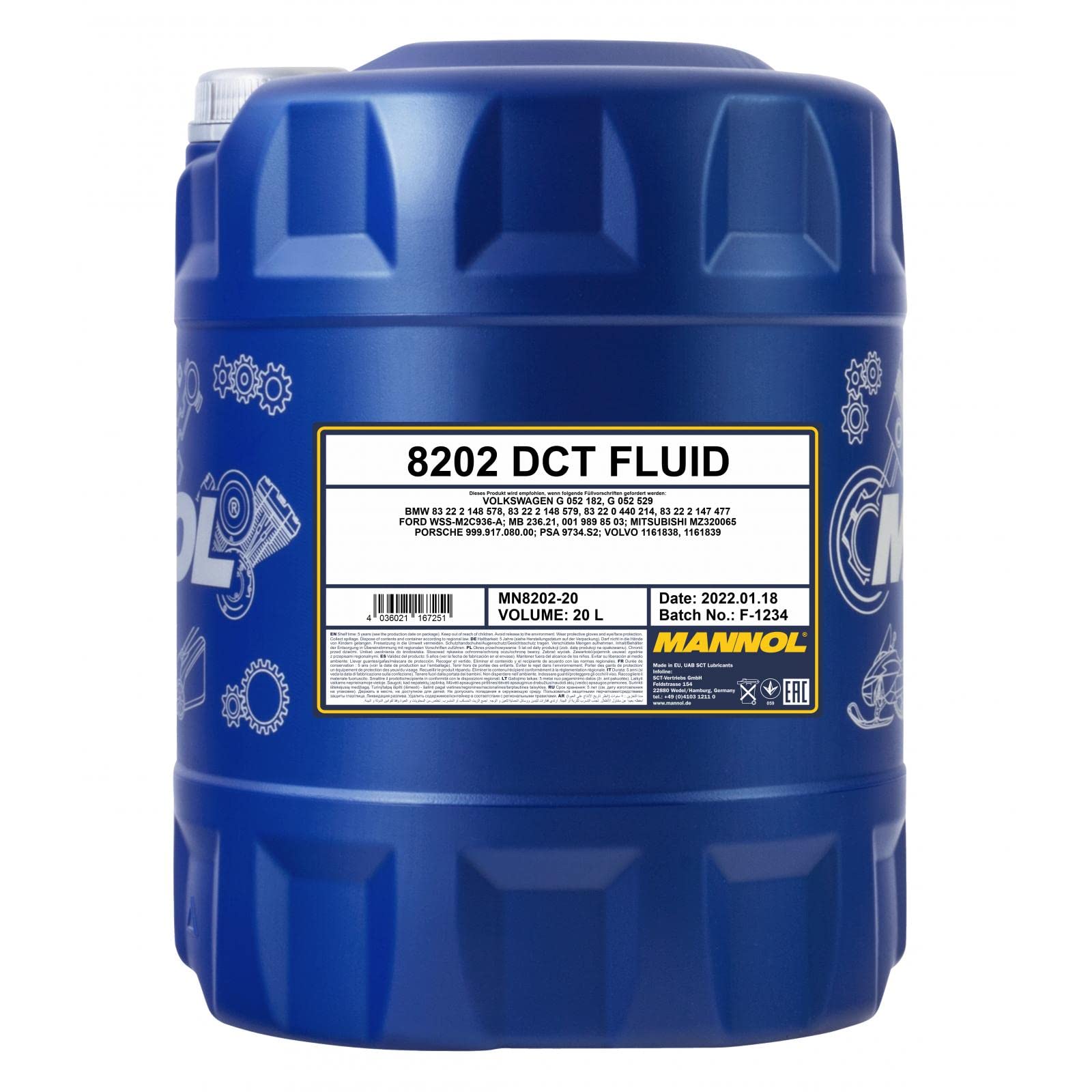 MANNOL MN8202-20 Aceite para transmisión automática 20L amarillo
