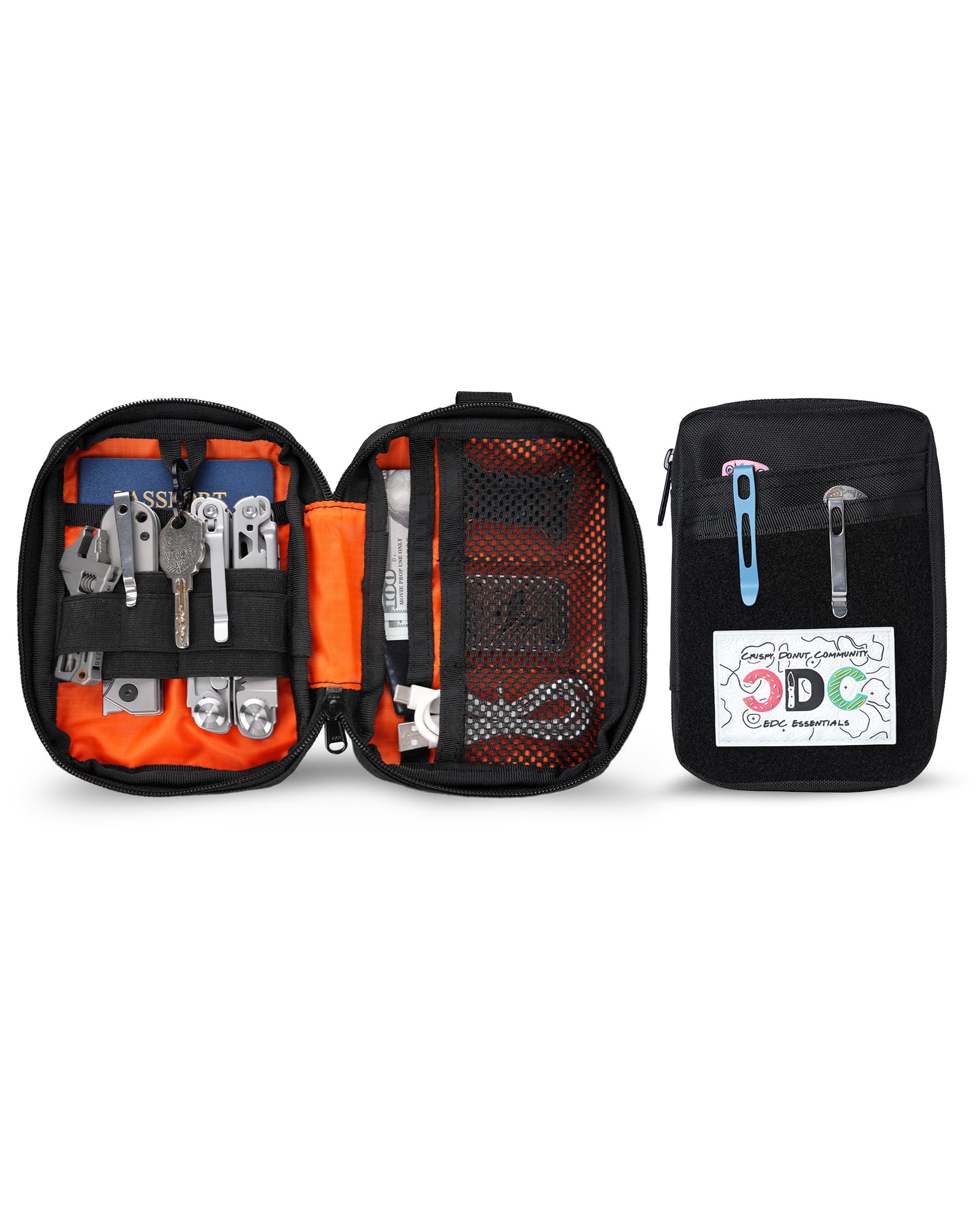 VIPERADE VE32 EDC Pouch, Pocket Organizer with Patch Area, Molle Utility Pouch for Everyday Carry