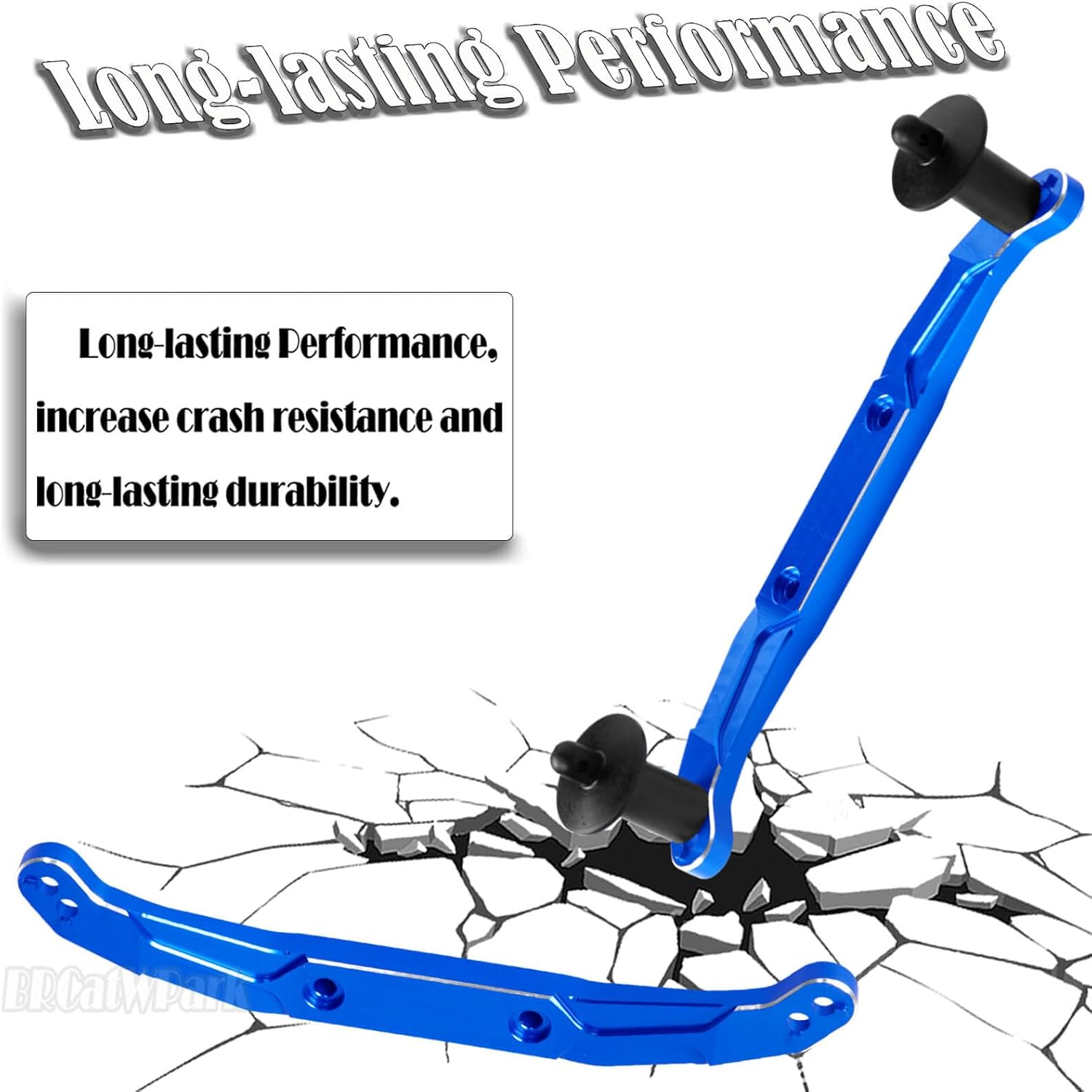 RC Body Mount Upgrades Part for 1/10 Slash 4x4 VXL,Aluminum Front & Rear Body Mounts with Body Posts Hops Up,Navy Blue