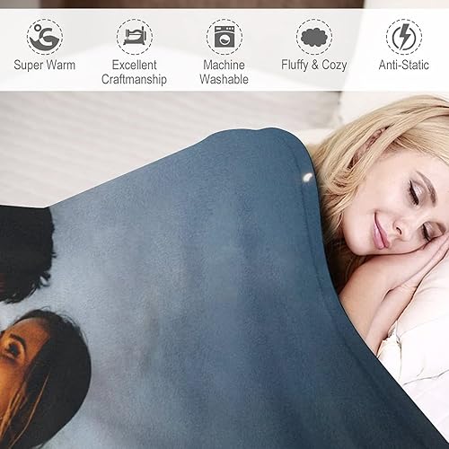 Miniatura 3 de GUOTY Manta personalizada con texto fotográfico, regalo personalizado, 1-10 imágenes personalizadas para madre, padre, familia, Navidad, Halloween,