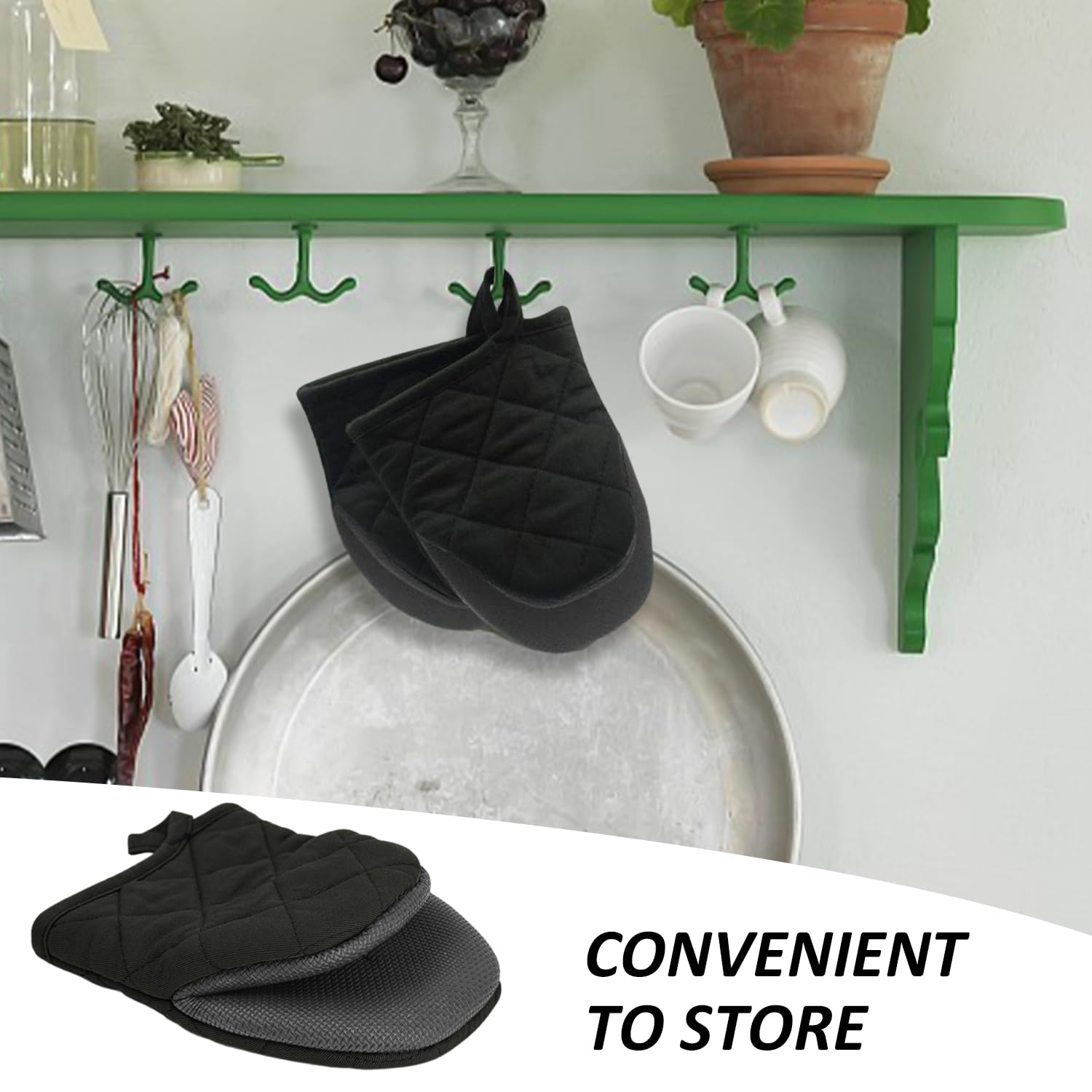 Paire de gants de cuisine antidérapants en coton sets de table Paire de gants de cuisine antidérapants en coton sets de table