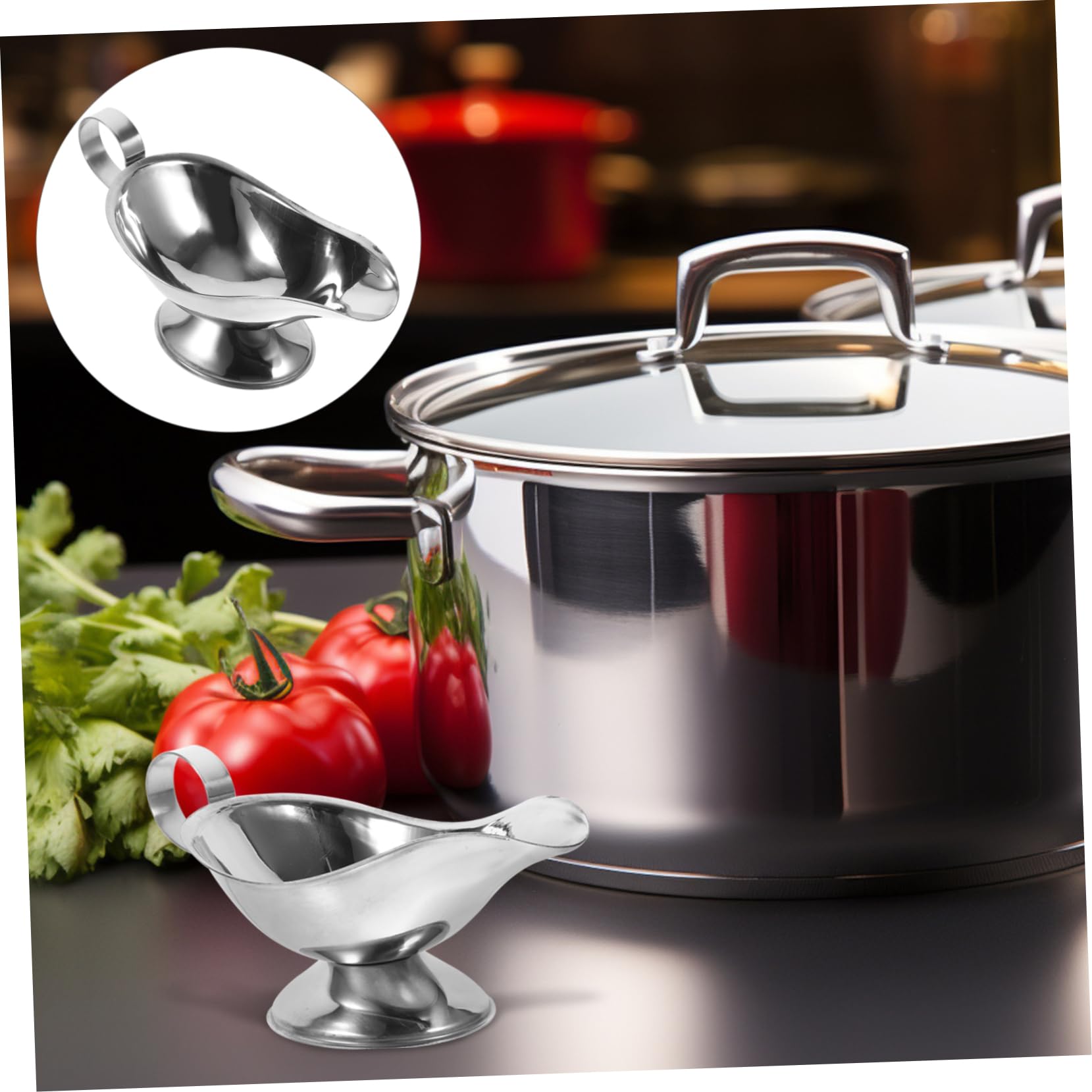 BRIGHTFUFU Sauce Container Milk Pitcher Cup Sauce Storage Seasoning Cup Tomato Sauce Pot Creamer Pitcher Gravy Pourer Gravy Sauce Plate Dish Milk Creamer Jug Gravy Bowl Steak Sauce Cup Silver