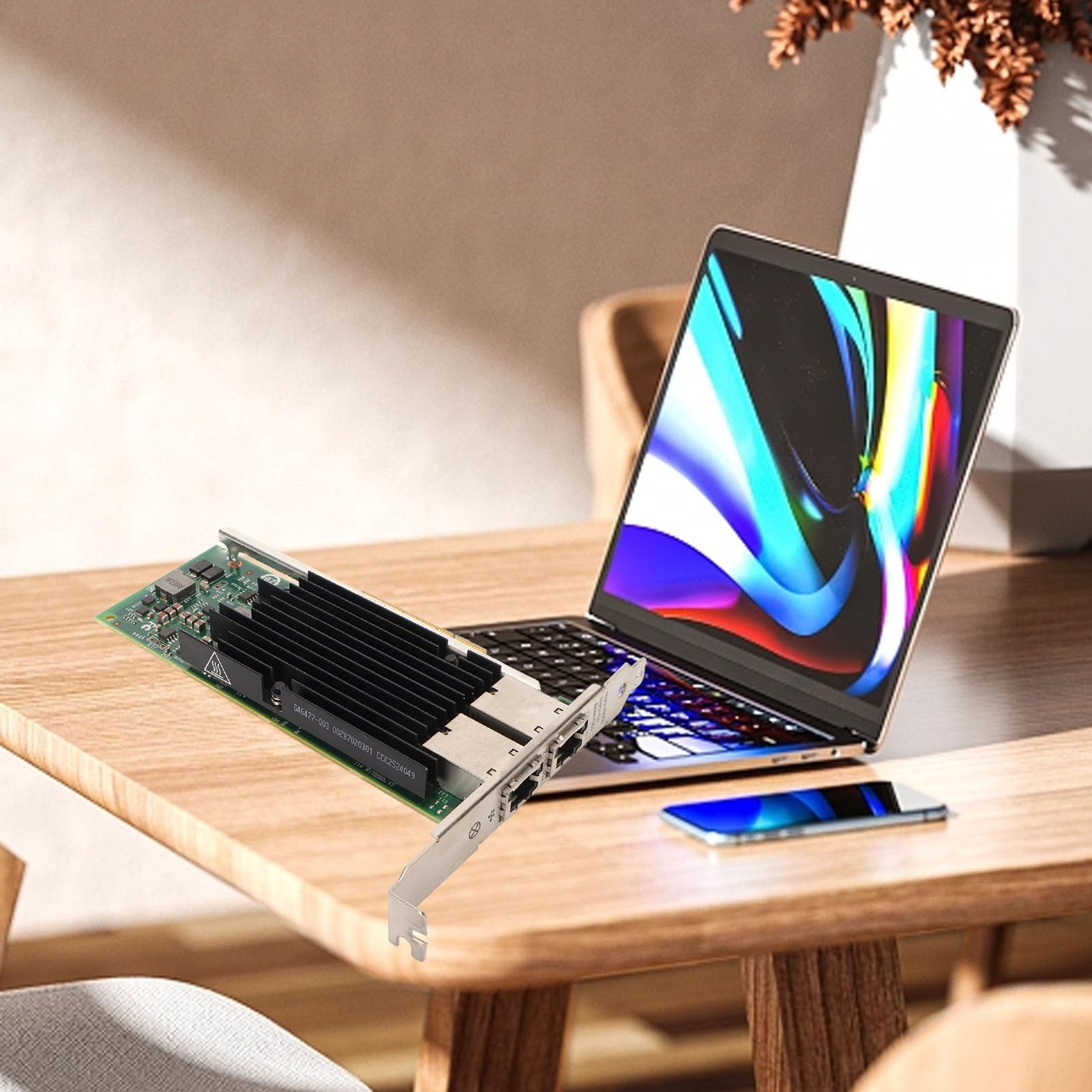 Yctze Dwuportowa Karta PCIe RJ45 10 GB Adapter Sieciowy Zapewniający oszczędność Energii, kompatybilność wsteczną i ujednoliconą łączność