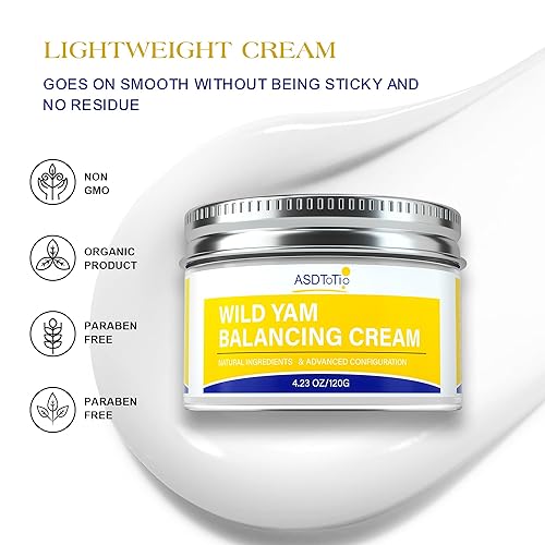 Miniatura 5 de Wild Yam - Crema equilibrante orgánica para el síndrome premenstrual y la menopausia, crema equilibrante natural para mujeres, 3.5 onzas líquidas