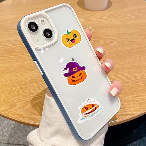 Miniatura 4 de 50 calcomanías de calabaza de Halloween para decoración de vinilo, impermeables, calcomanías de calabaza para laptop, botellas de agua, sobres,