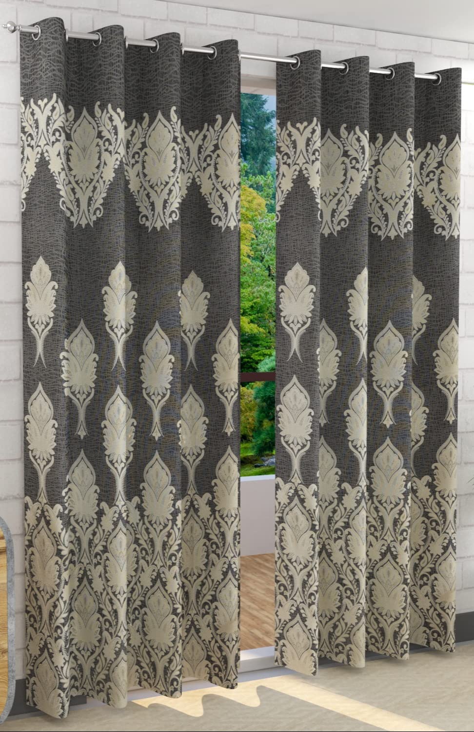 Furnishing Hut Polyester Jute Royal Curtains for Living Room Decoration, Pack of 4 Pieces, 4ft x 9ft, Door, Grey (B0BWDMJRSL) Amazon Price History, Amazon Price Tracker