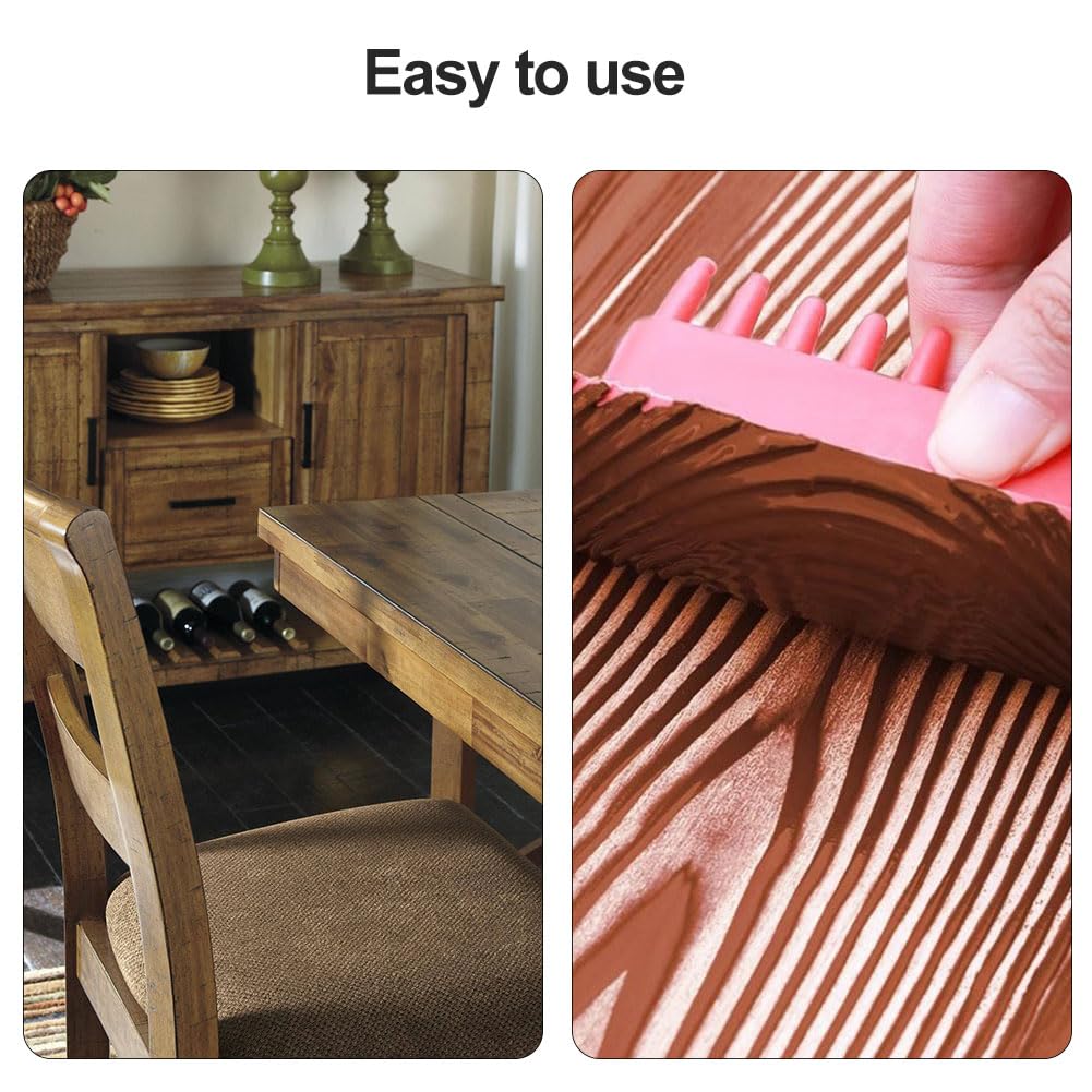Lot De 6 Outils à Grain De Bois En Caoutchouc - Rouleaux Texturés Pour Peinture Effet Bois - DIY Décoration