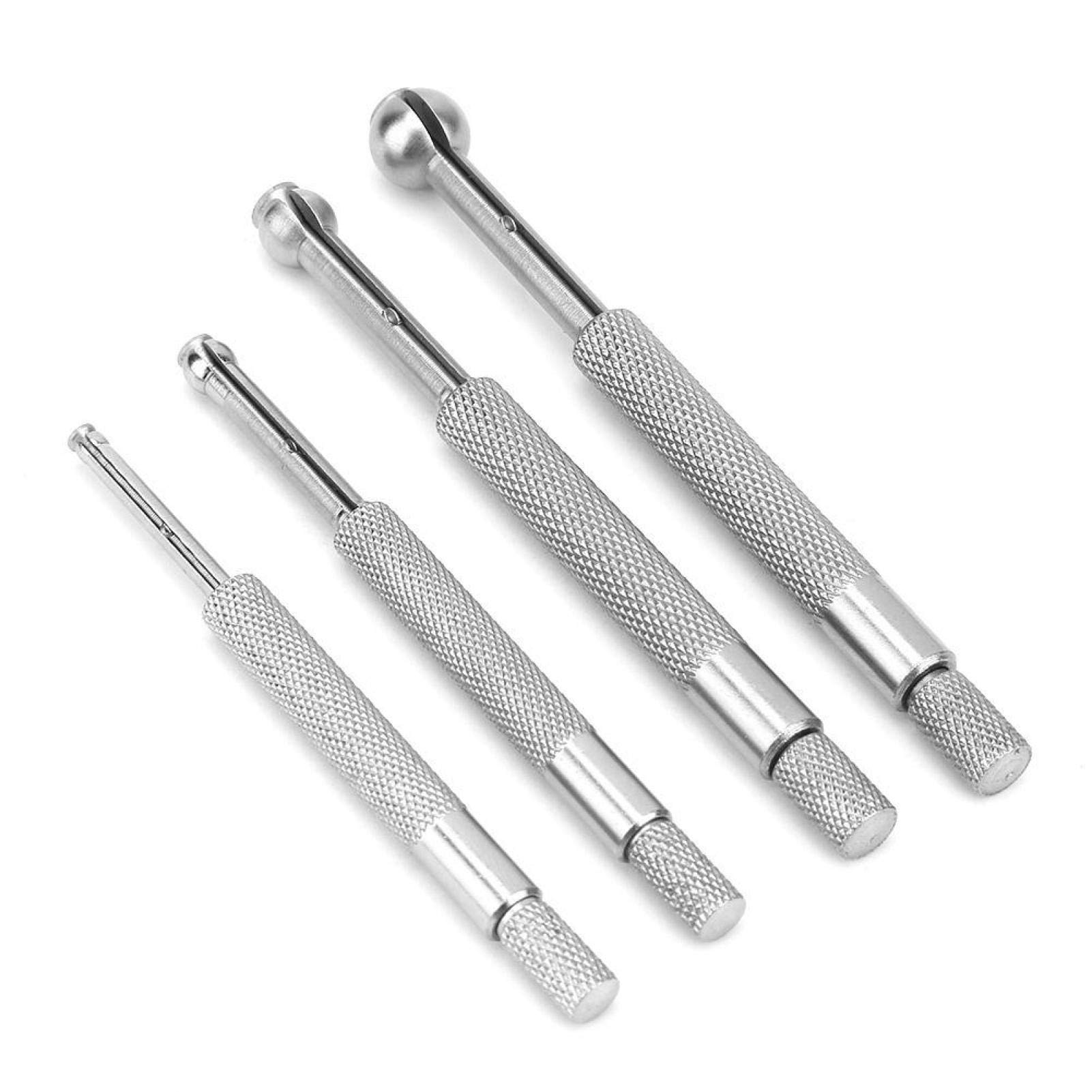 Pince Piercing, 4 Pièces Ensemble De Pinces Pour Piercing Jauge d'Alésage Rond Télescopique Intérieur Jauge d'Alésage 3-13mm pour la réparation de perles, de montres et de lunettes