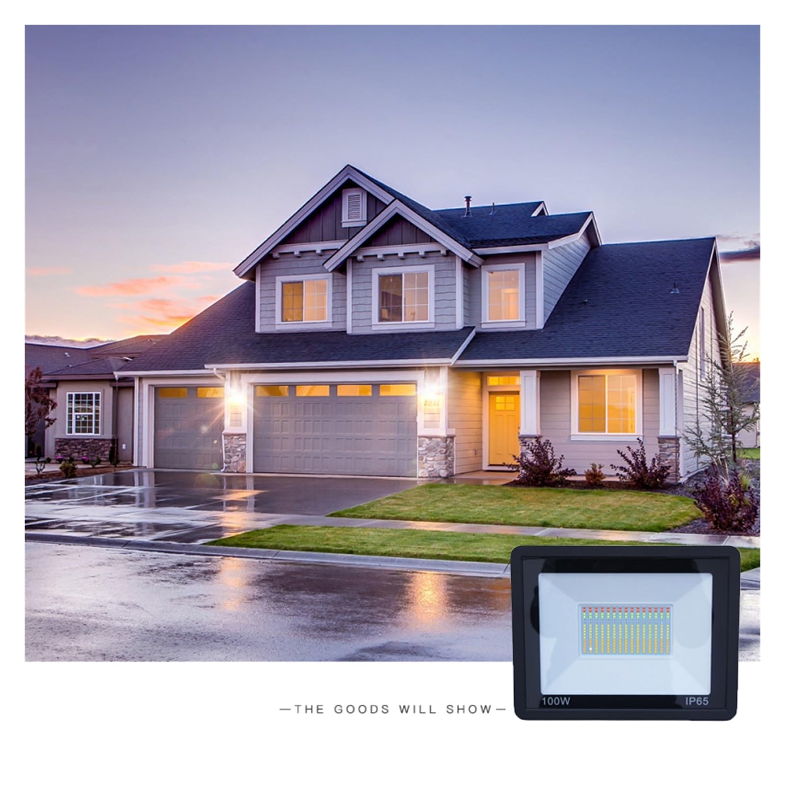 Proiettore a LED per esterni, Proiettori LED Intelligenti Tuya + BT Smart Home Illuminazione Esterna App RGB + W + C Luce Di Inondazione IP66 30 / 50W / 100W Faretto per porte da garage da giardino(50