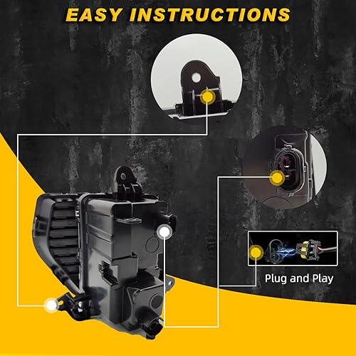 Miniatura 3 de Luces antiniebla LED para GMC Sierra 1500 LED 2019-2022 Lámparas antiniebla de conducción con interruptor de montaje izquierdo+derecha