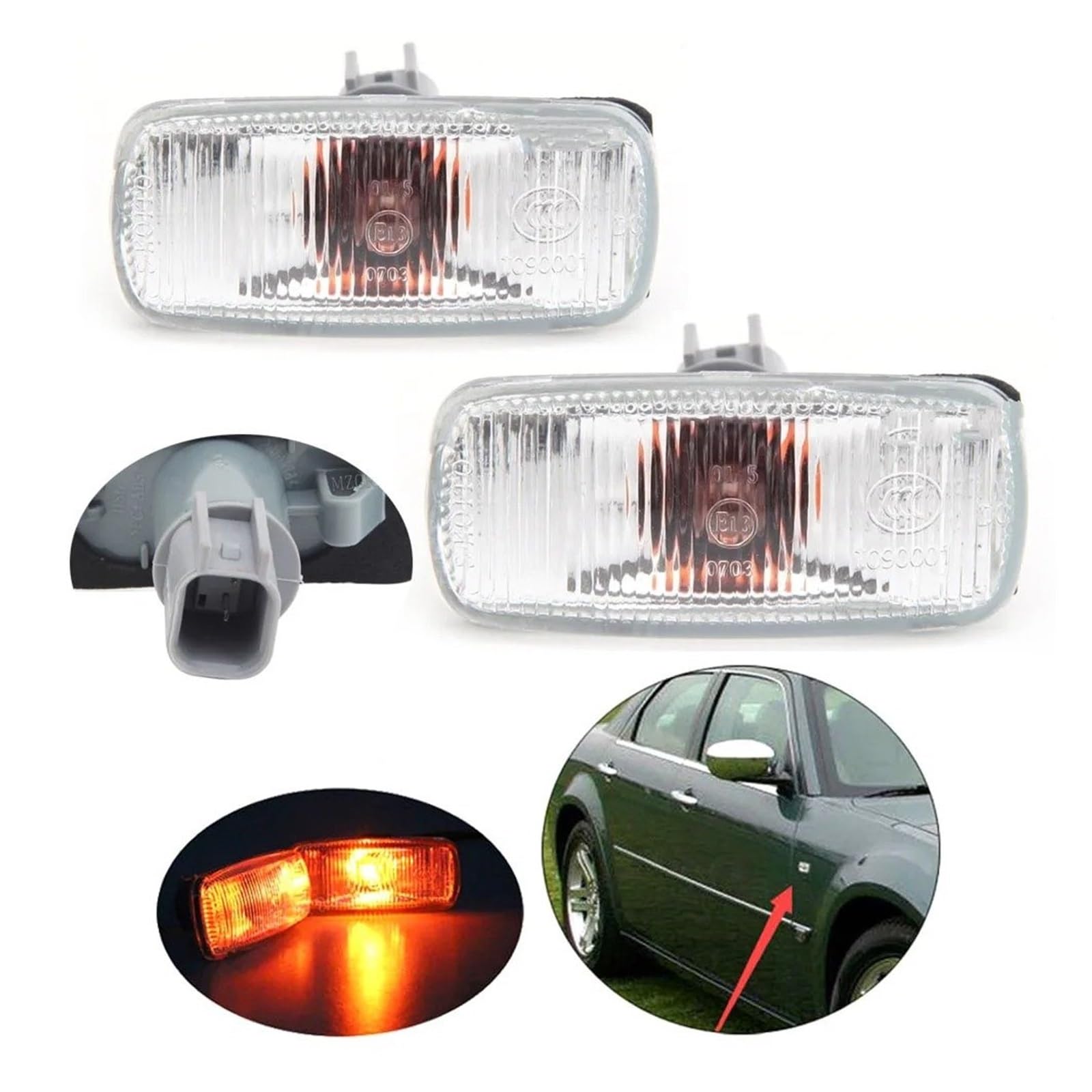 Indicatori Direzione laterali LED Indicatore Direzione Laterale Per JEEP Per Patriot Luce Segnalazione Laterale Luce Segnalazione Parafango LED Dinamico(L)