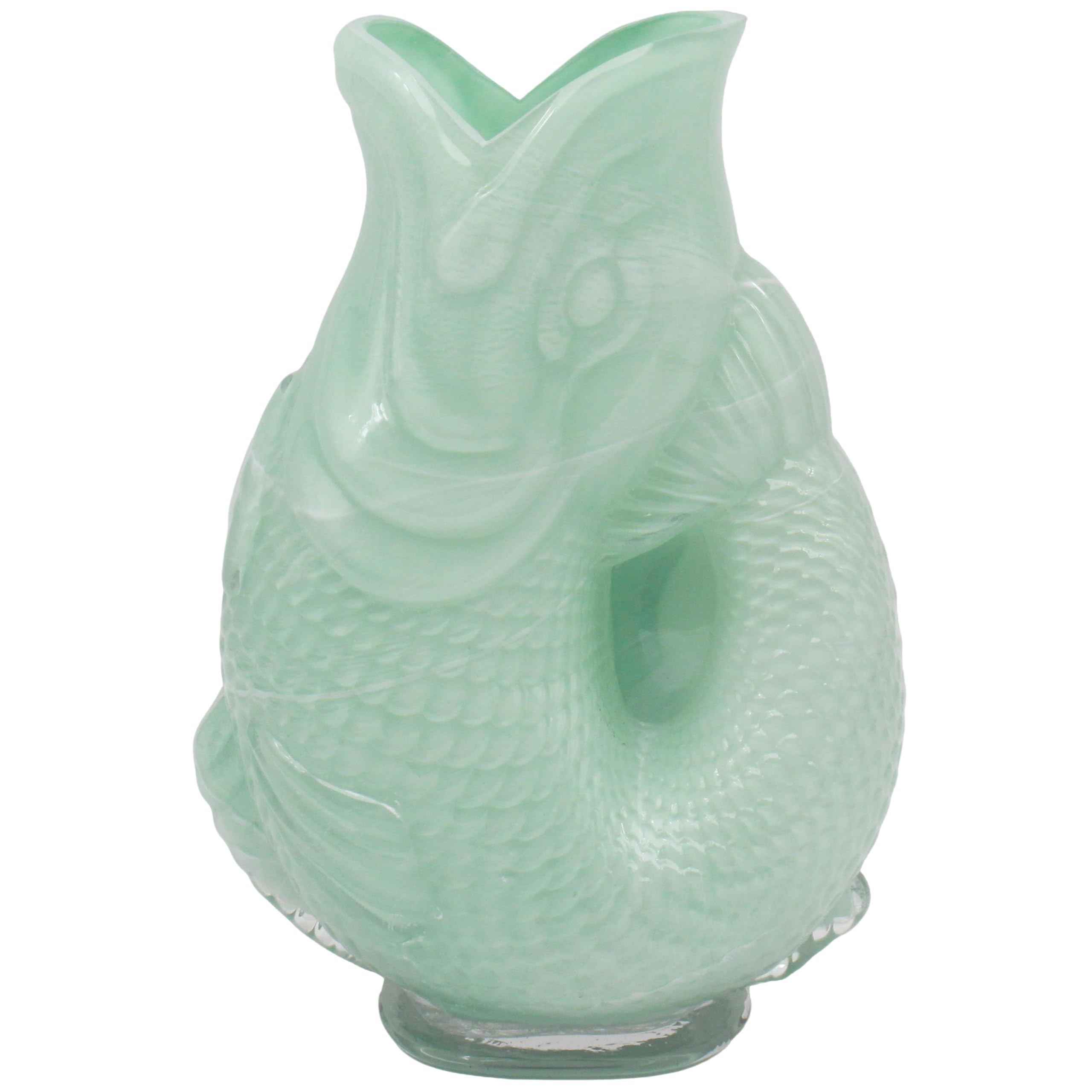 L & P Home & Gifts Fischvase und Krüge und Vasen, Grün für Zuhause und Küche, schönes Accessoire für den täglichen Gebrauch, für Milch, Sahne, Saft und Wasser, wiederverwendbares und praktisches