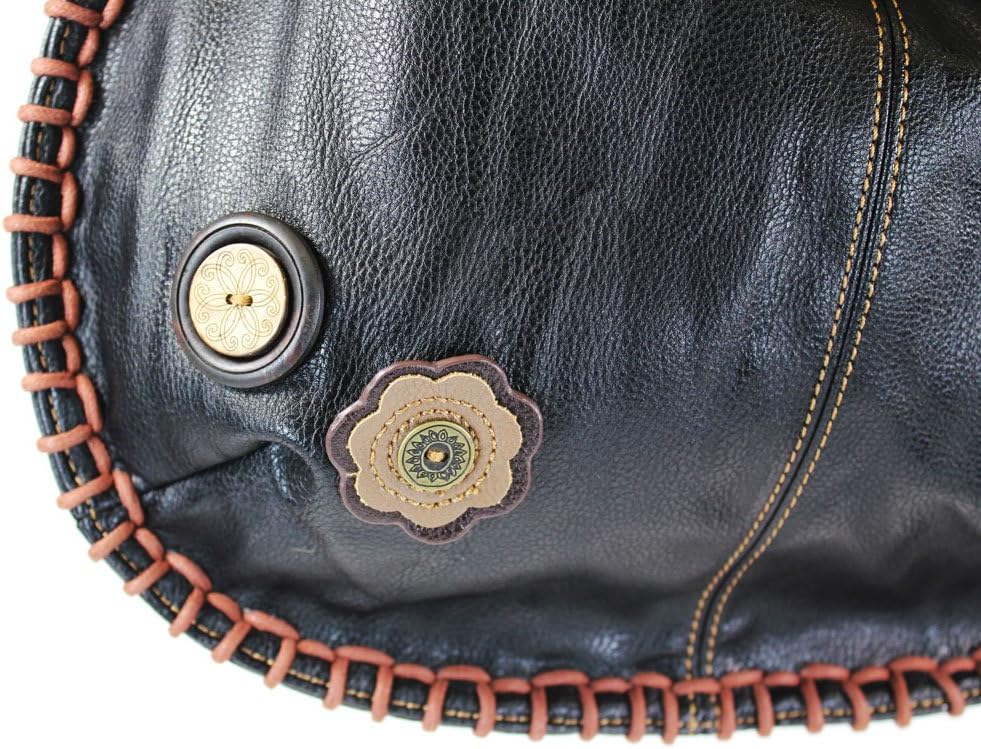 CHALA Handbags Charming Crossbody or Shoulder Convertible Large Chala Purse - BLACK