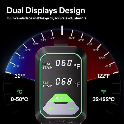 Miniatura 5 de VIVOSUN Alfombrilla térmica de 20 x 20.75 pulgadas con controlador de temperatura integrado, certificado UL y MET, almohadilla térmica impermeable