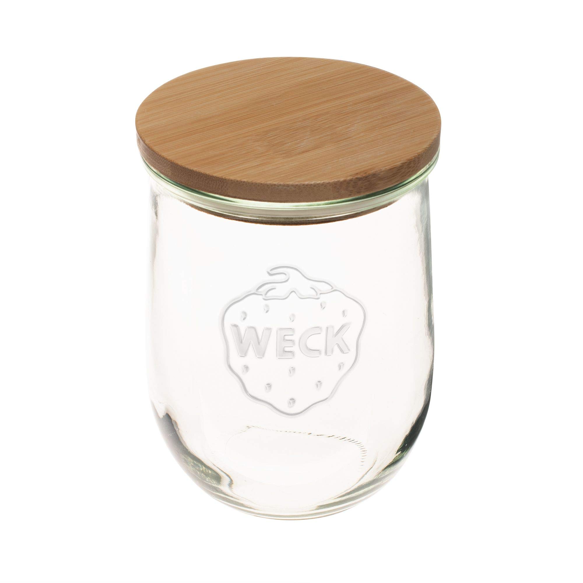 Weck Tulpengläser 1 Liter - Sauerteig-Startergläser - Große Gläser für Sauerteig - Tulpenglas mit breiter Öffnung - geeignet zum Einmachen und Aufbewahren - (1 Glas, Glasdeckel