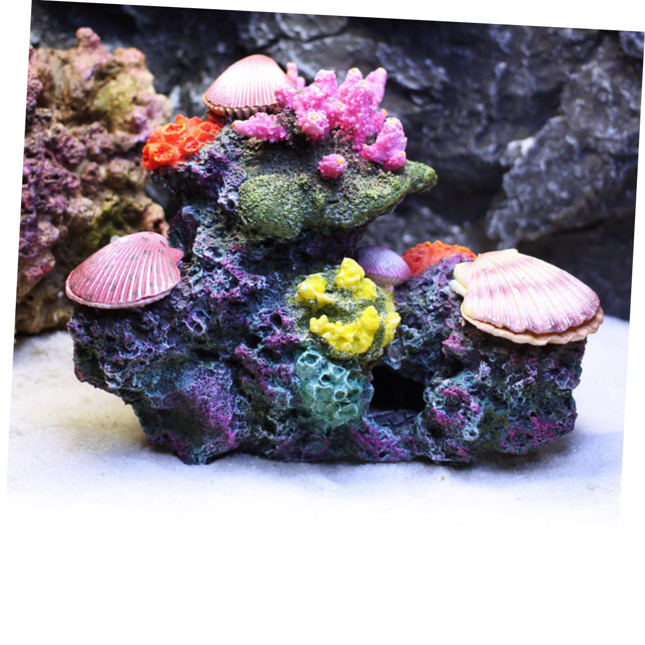 minkissy Dekoracje terrarium akcesoria do akwarium dekoracje sztuczne rośliny koral akwarium ozdoby rośliny wodne akcesoria akwarium symulacja roślina koral do akwarium dekoracja muszla