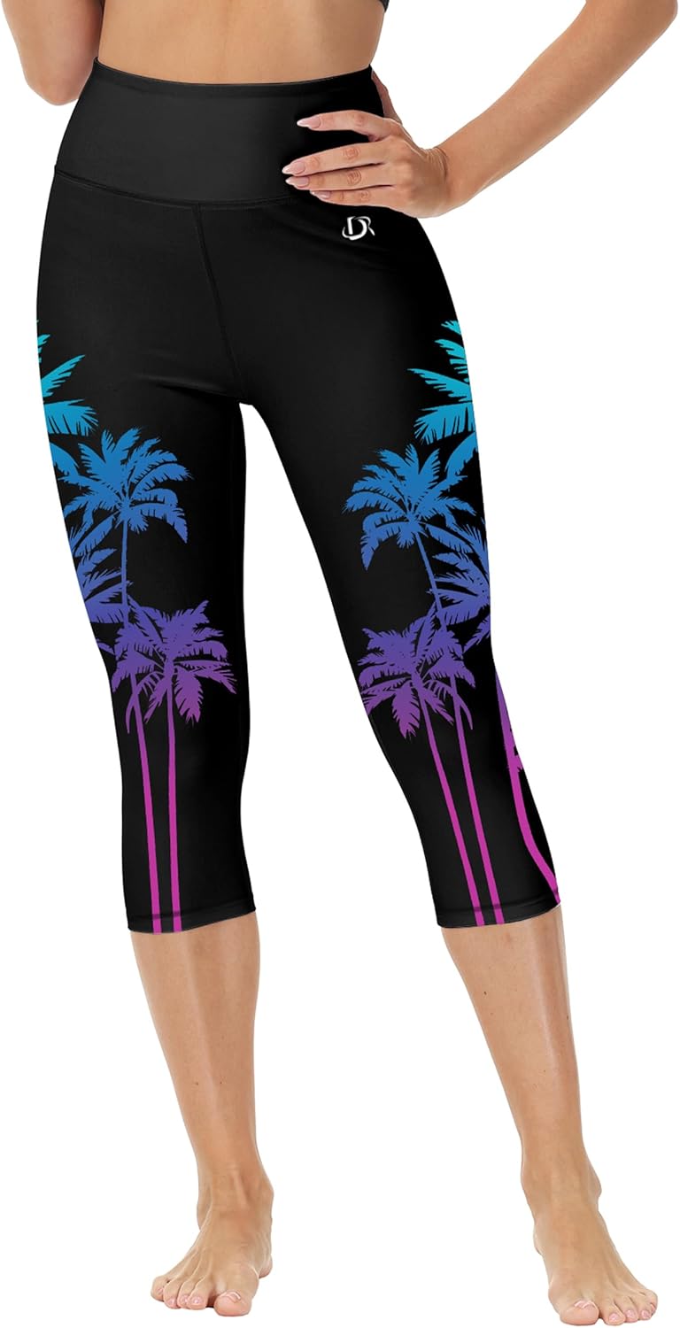 Deerose Swim Pants for Women Swim Capris High Waisted Sun Protection UPF 50+ Long Swimming Leggings Shorts - Image 2