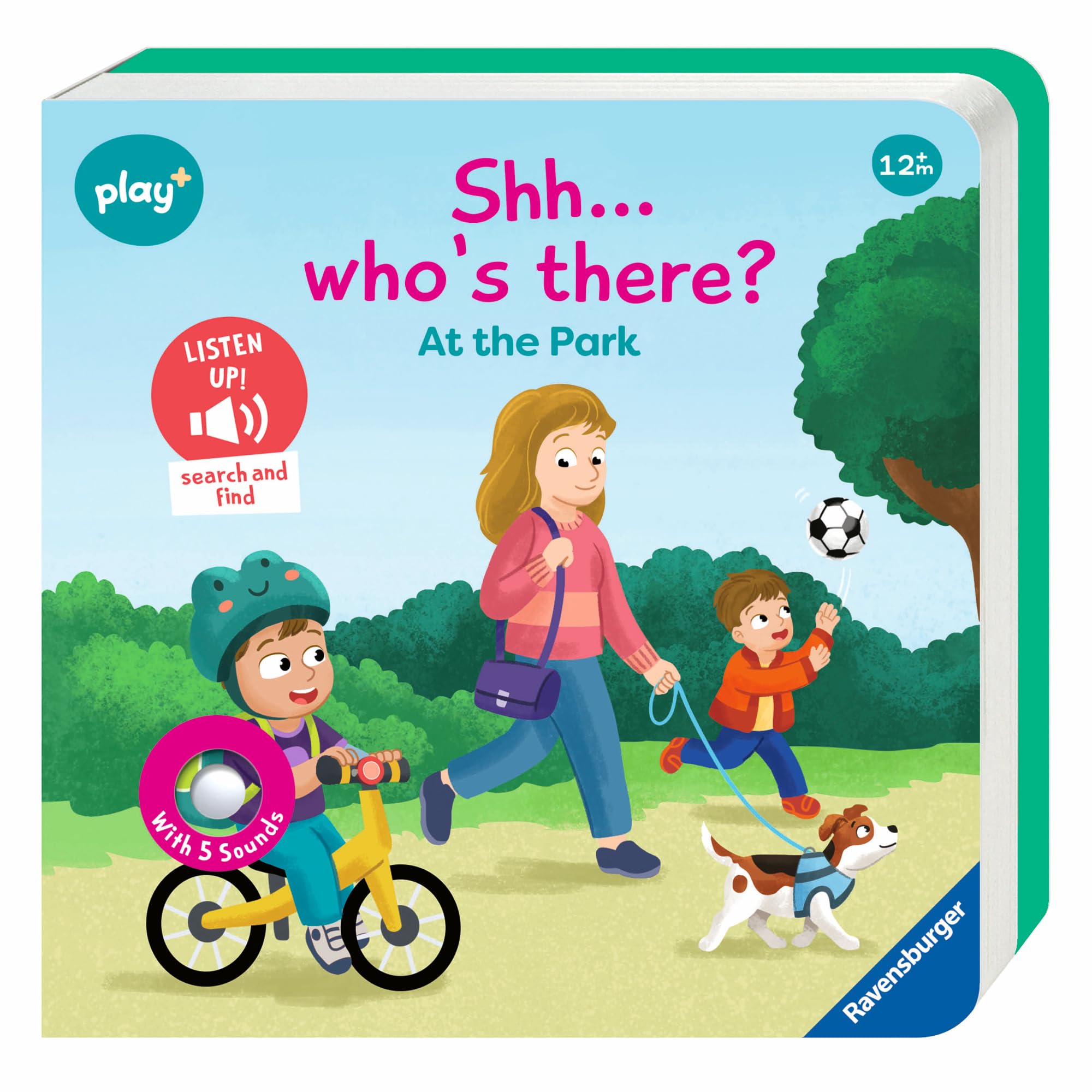 Ravensburger Play+ Shh... Who's There - At the Park - My First Look and Find Baby Sensory Book - Toddler Activity and Development Gifts - 12 Months+ (1 Year): Search and find