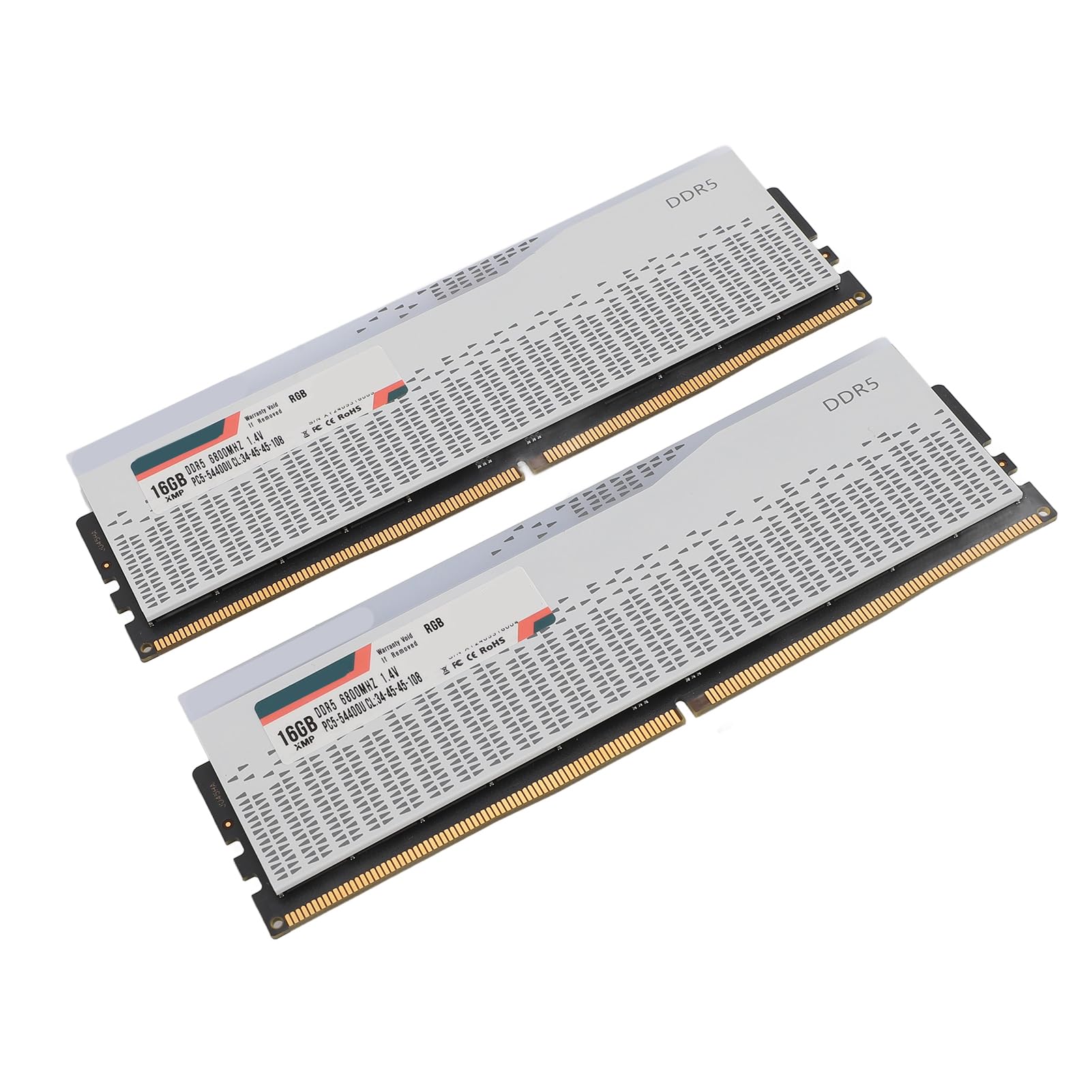 32 GB DDR5 RAM 6800 MHz PC5-54400U CL34-45-45-108 Zestaw Pamięci RGB, Zwiększona przepustowość Danych dla Użytkowników Komputerów Stacjonarnych