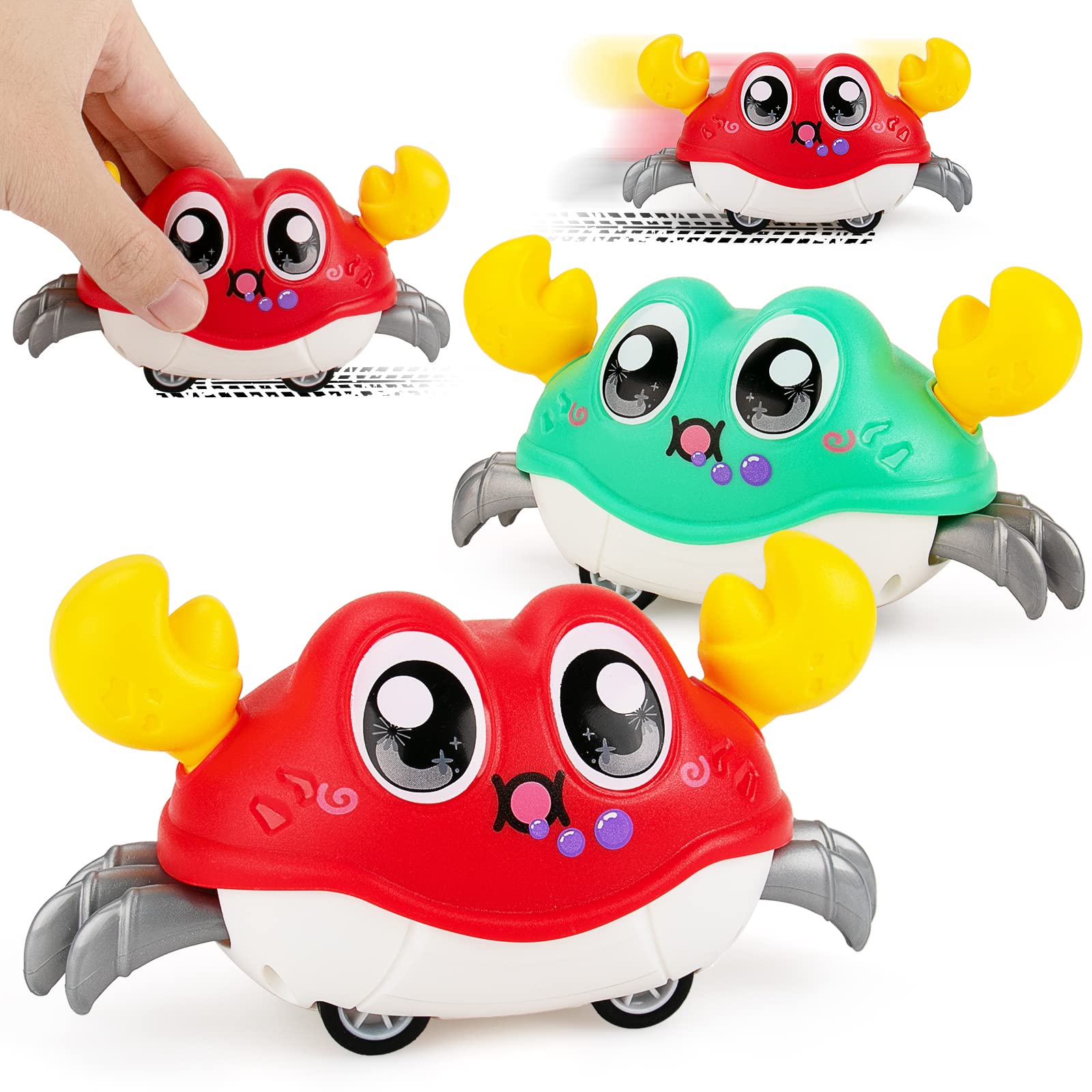 KaPing Pull Back Cars Toy for Toddlers - Crab Toys Cars Friction Powered Vehicle