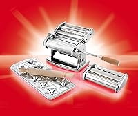 Vista 2 de Máquina para hacer pasta por Imperia- Juego de lujo con 2 accesorios, molde de ravioles estrella y rodillo