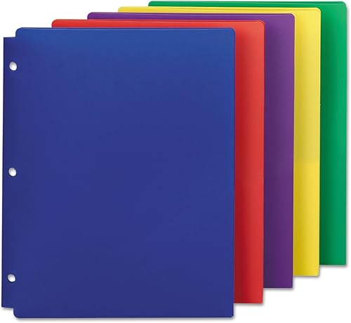 Miniatura 3 de Smead Carpeta polivinílica de dos bolsillos a presión, tamaño carta, colores surtidos, 10 por paquete (87939)